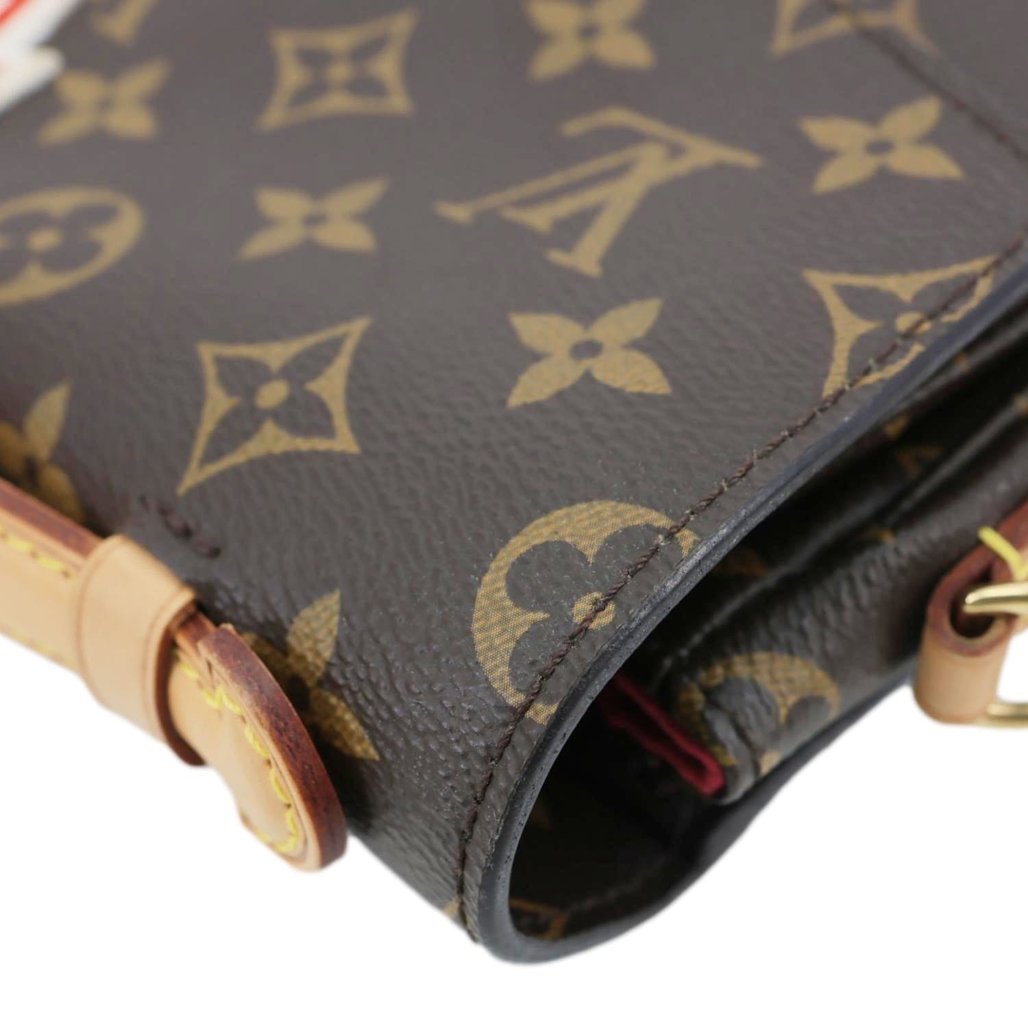 LOUIS VUITTON Metis Pochette Patches Monogram Canvas Crossbody Bag Brown