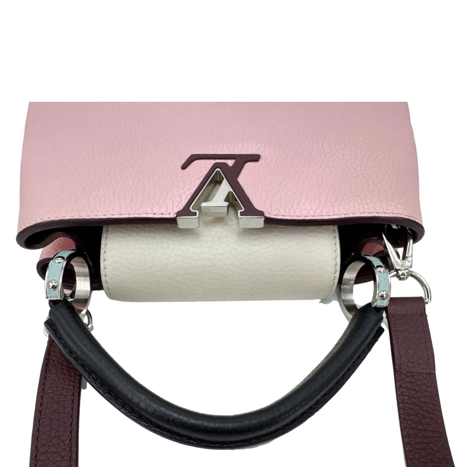 LOUIS VUITTON Capucines BB Taurillon Leather Crossbody Bag Pink