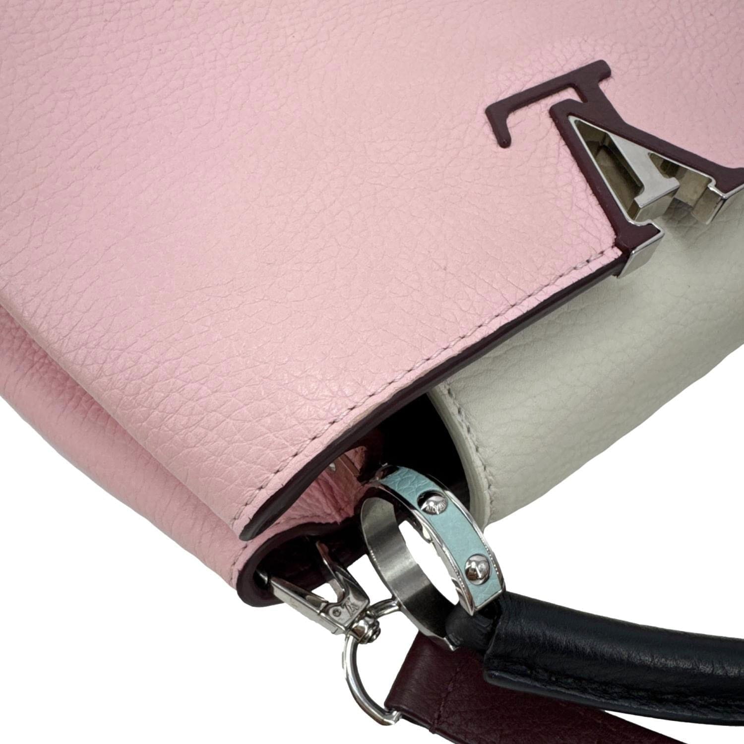 LOUIS VUITTON Capucines BB Taurillon Leather Crossbody Bag Pink