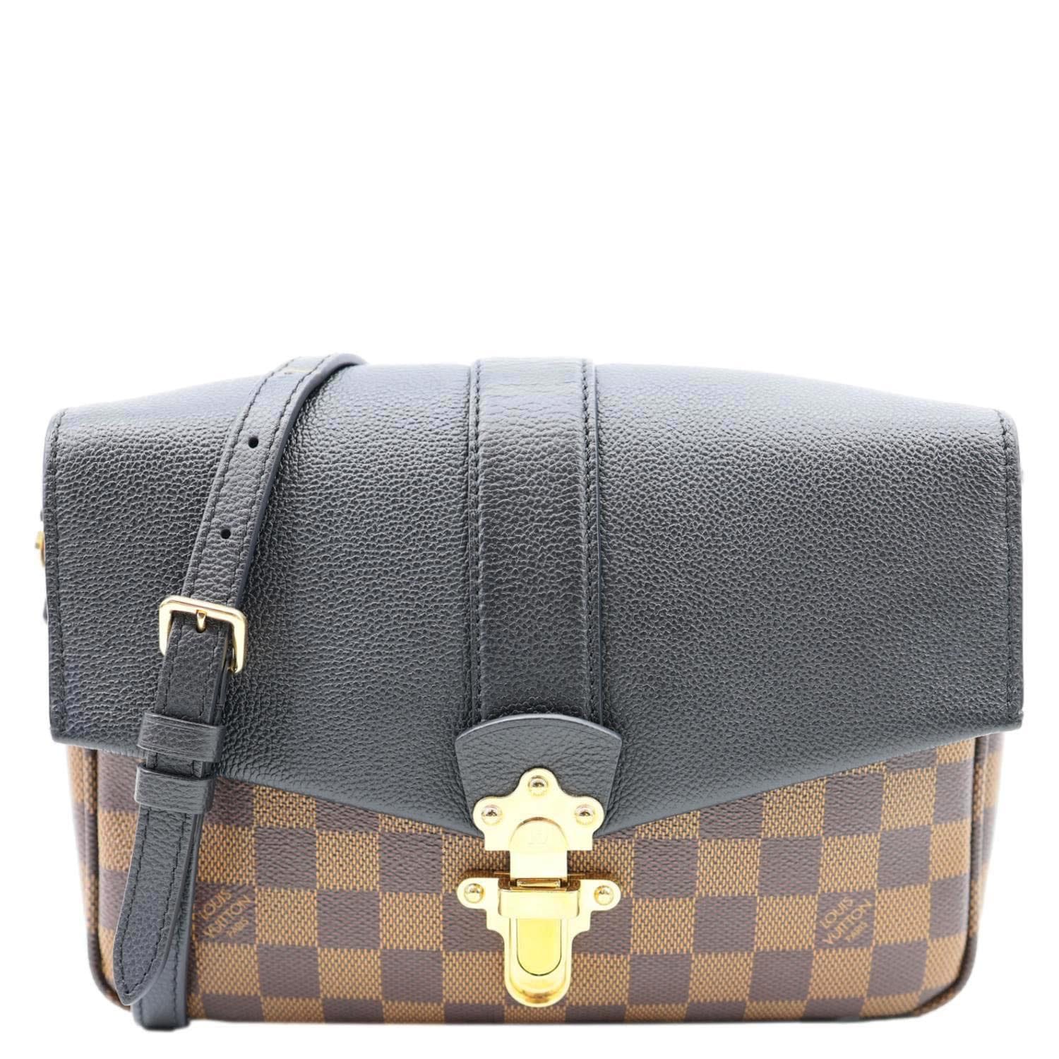 LOUIS VUITTON Clapton Damier Ebene Crossbody Bag Brown