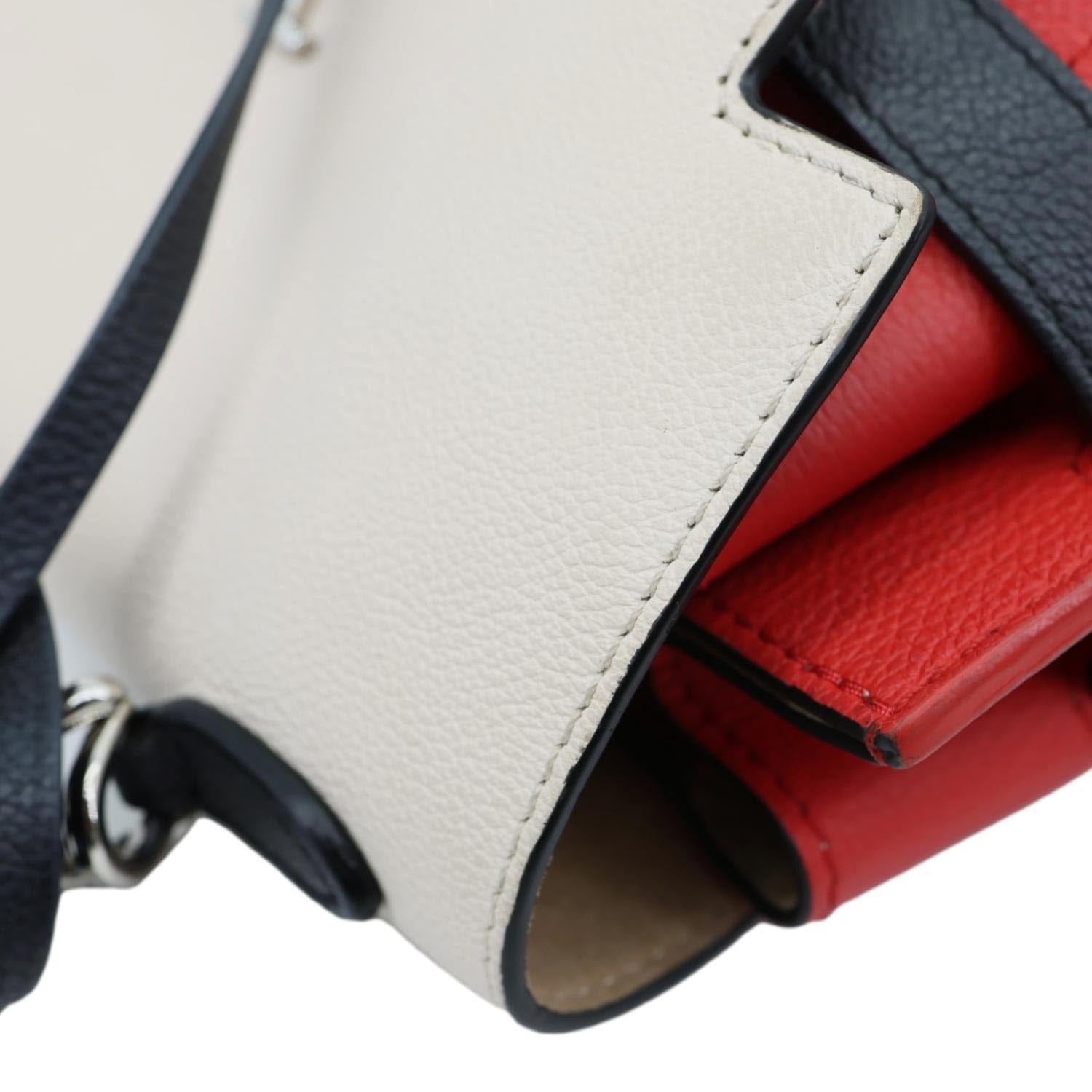 LOUIS VUITTON Lockme Ever Leather Crossbody Bag Red