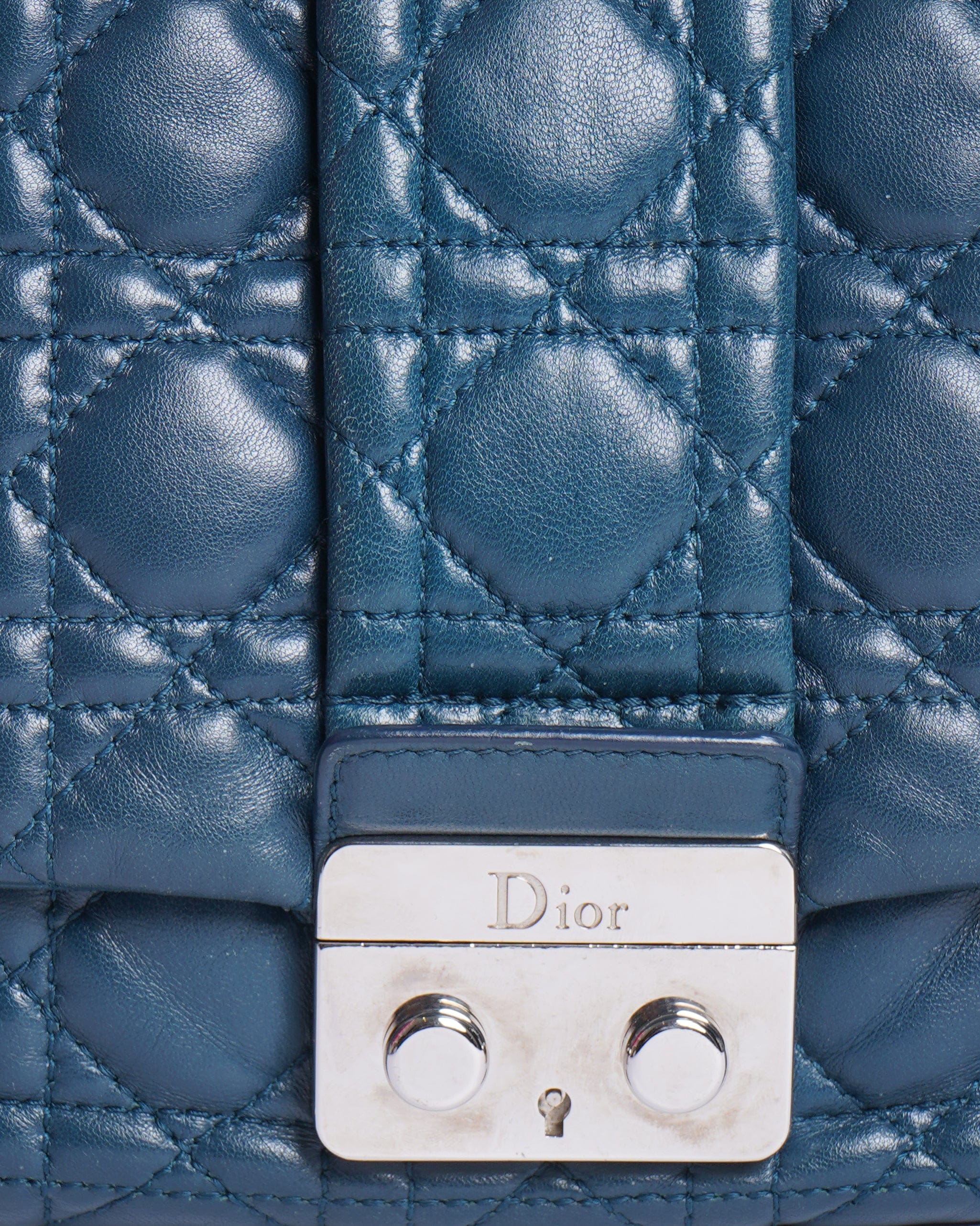 Dior Christian Dior lambskin cannage new lock flap shoulder bag