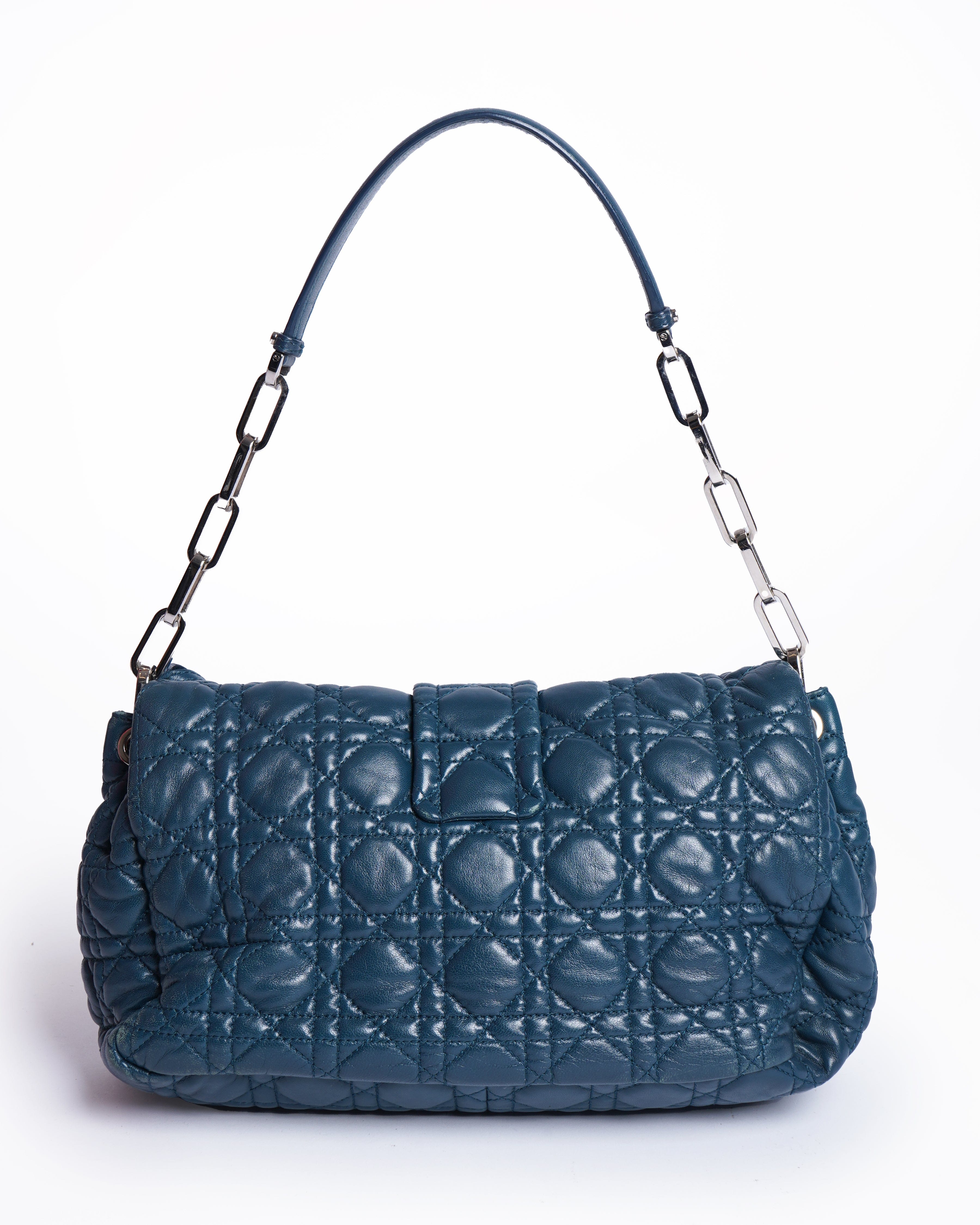 Dior Christian Dior lambskin cannage new lock flap shoulder bag