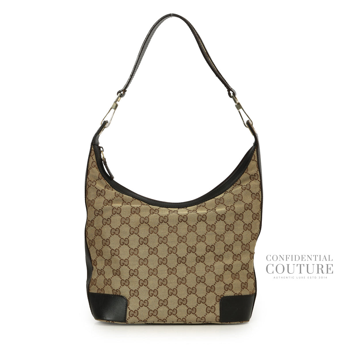 Gucci GG Canvas Brown/Beige Small Hobo Bag
