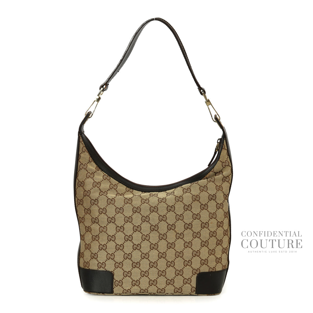 Gucci GG Canvas Brown/Beige Small Hobo Bag