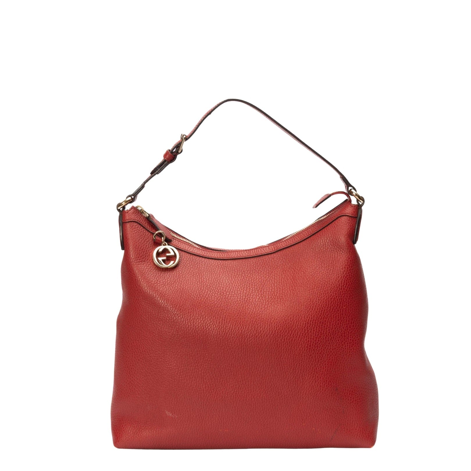 Gucci GG Charm Red Hobo Bag