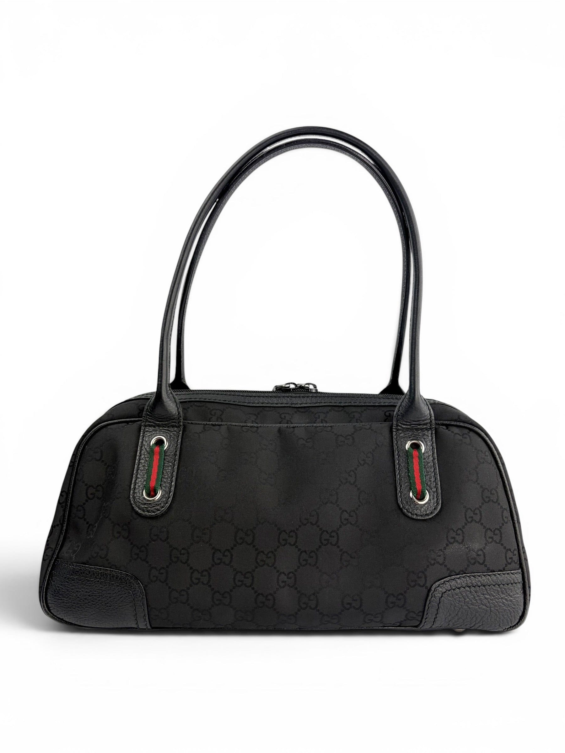 Gucci Black Monogram Princy Boston Bag