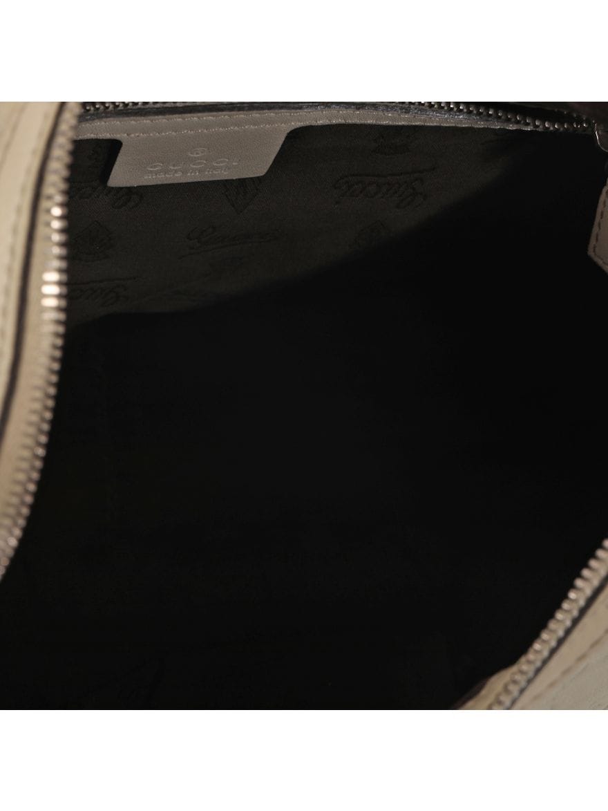 Gucci White Guccissima leather GG Twins Medium Hobo Bag