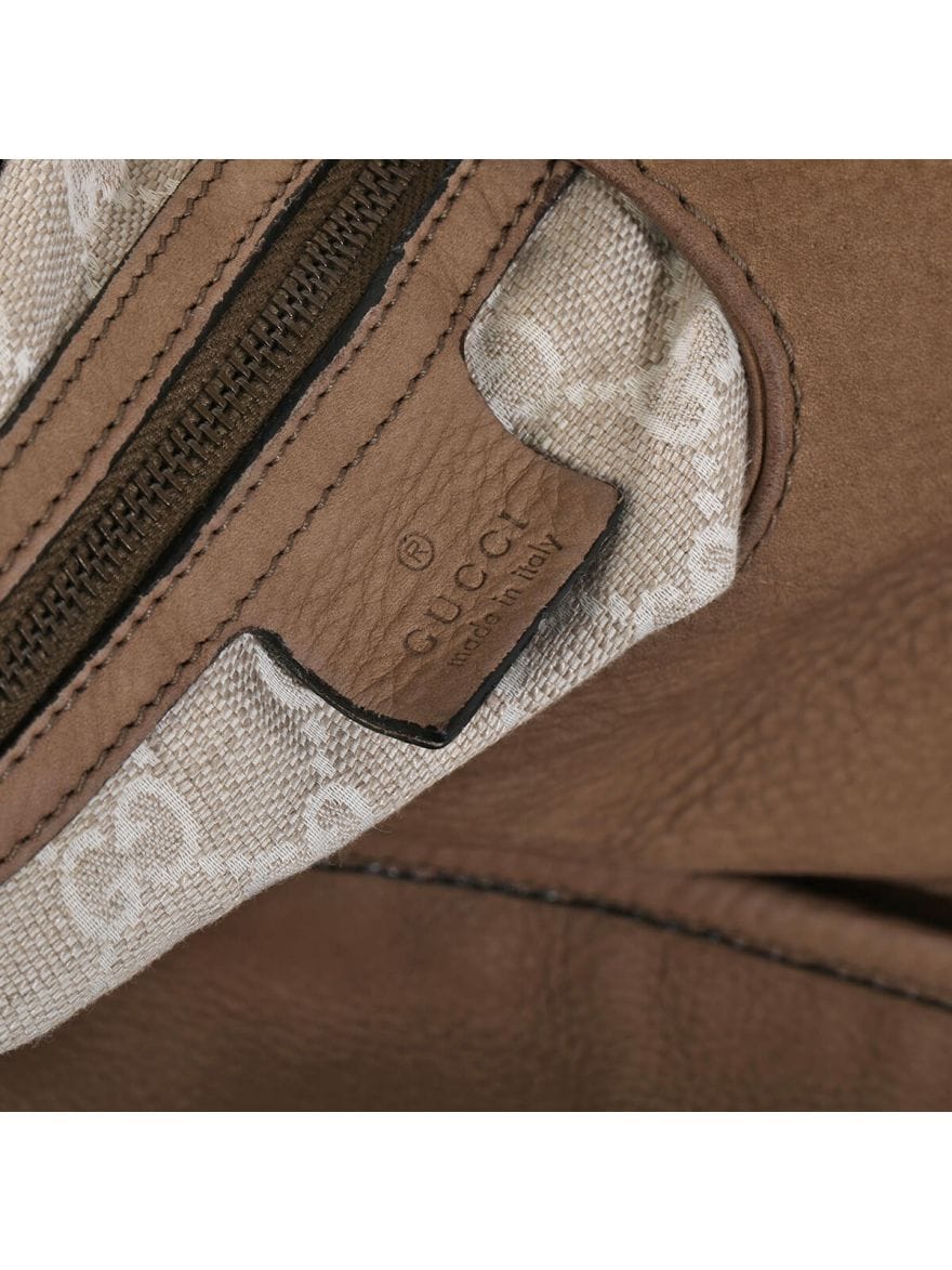 Gucci Knuckbuck Large Soft Tan Stirrup Hobo Bag