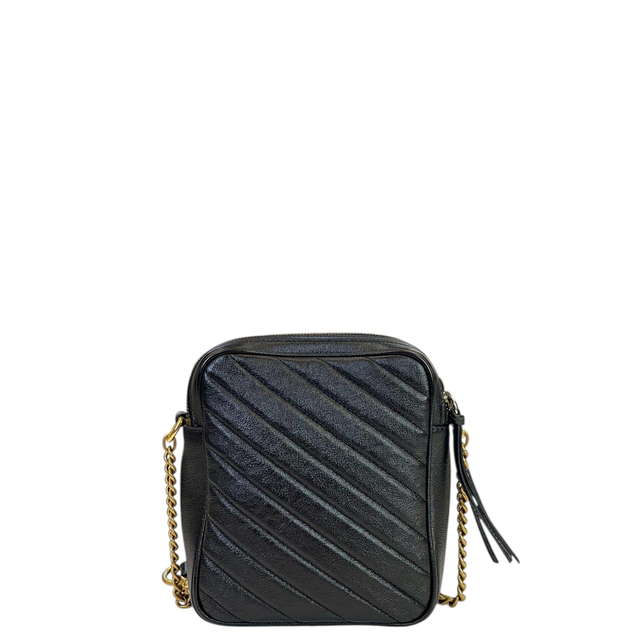 Gucci GG Marmont Camera Bag Black Quilted Leather
