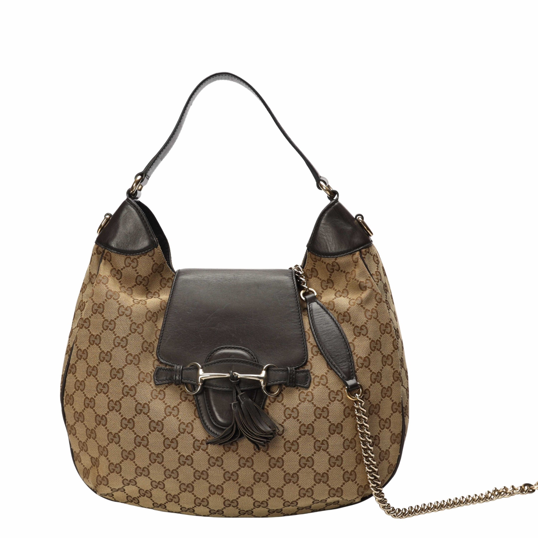 Gucci GG Canvas Emily Original Chain Hobo Bag