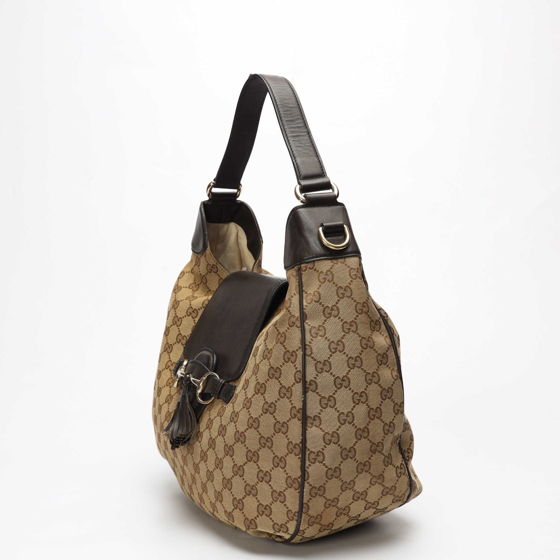 Gucci GG Canvas Emily Original Chain Hobo Bag