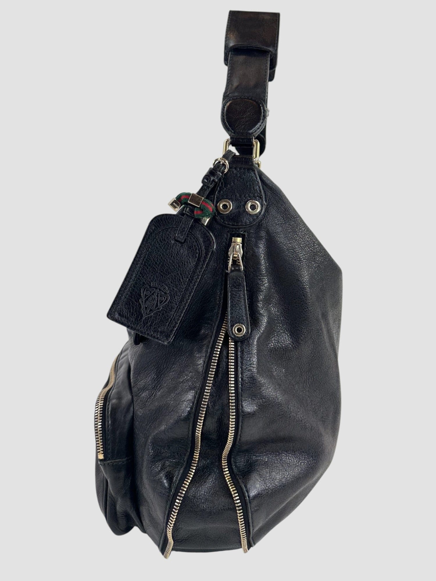Gucci Black Leather Hobo