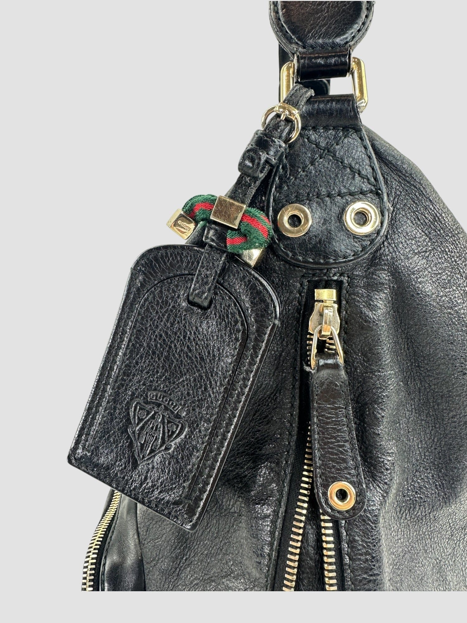 Gucci Black Leather Hobo