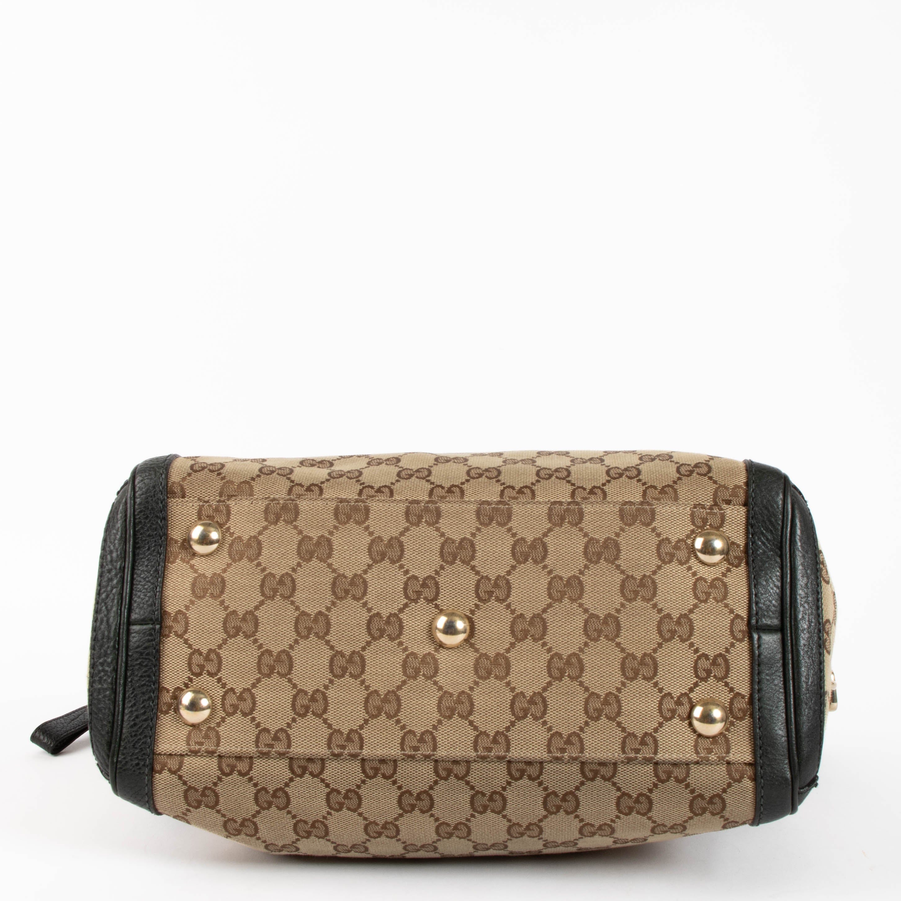 Gucci GG Canvas Medium Charm Satchel Bag