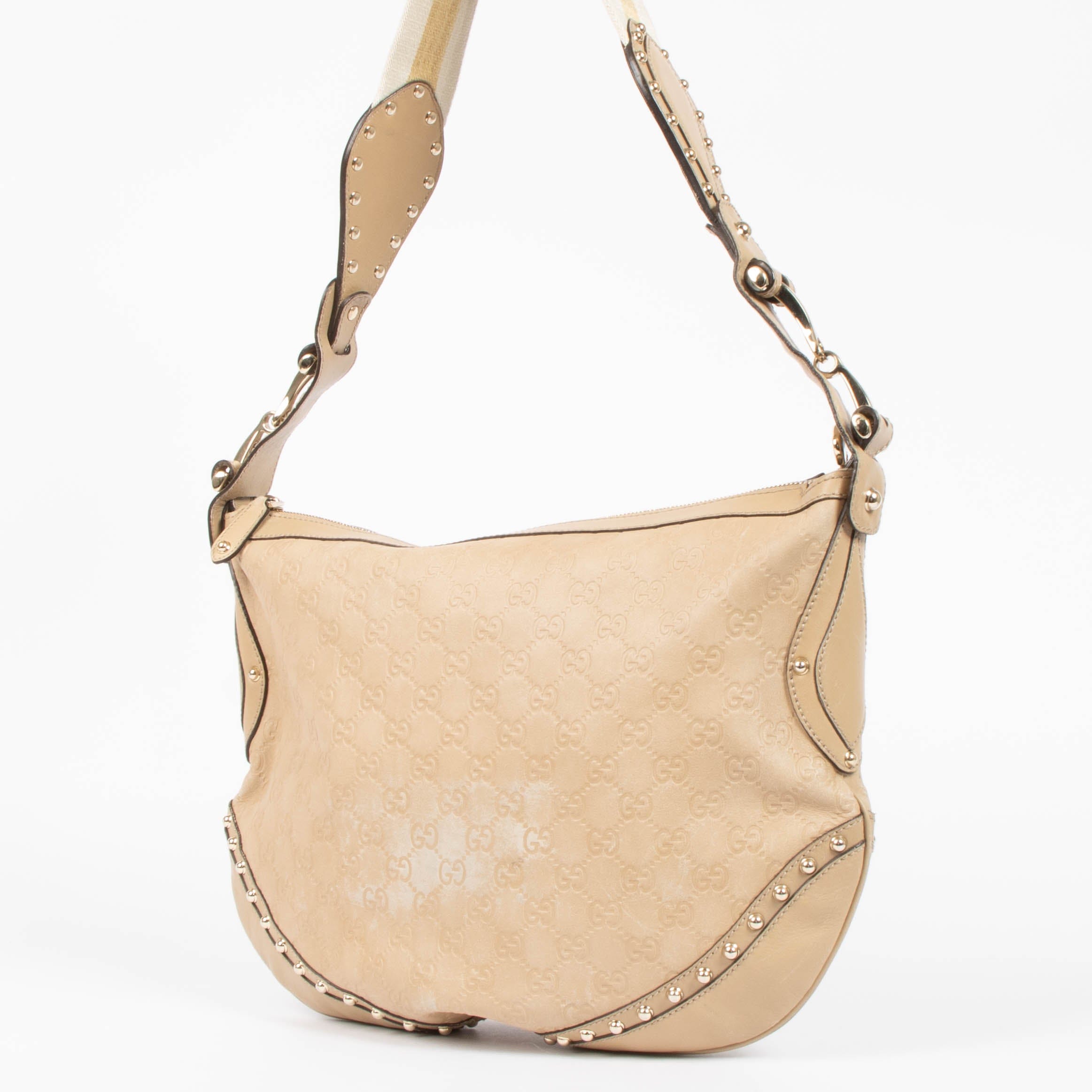 Gucci Beige Guccissima Pelham Medium Hobo