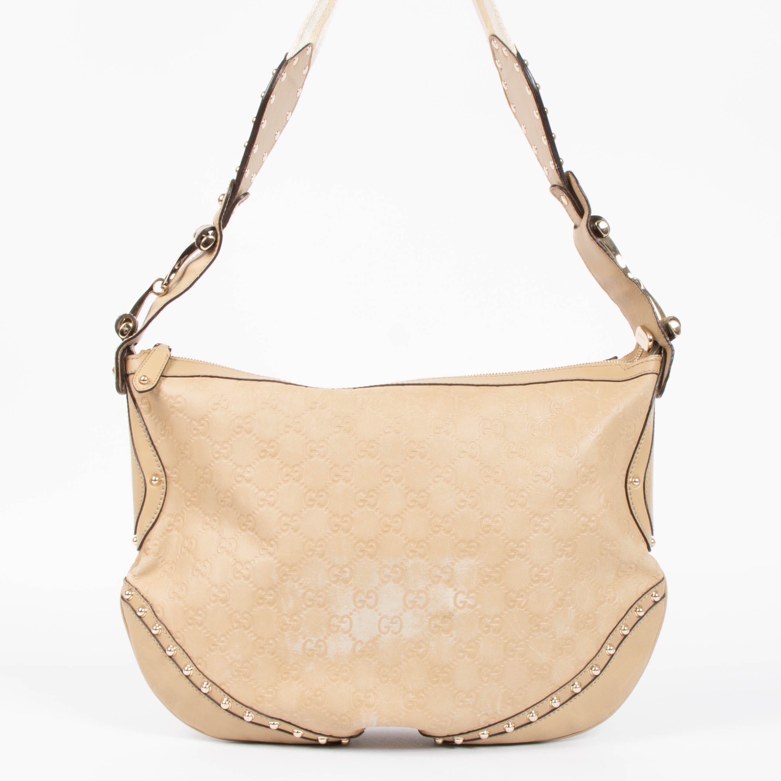 Gucci Beige Guccissima Pelham Medium Hobo