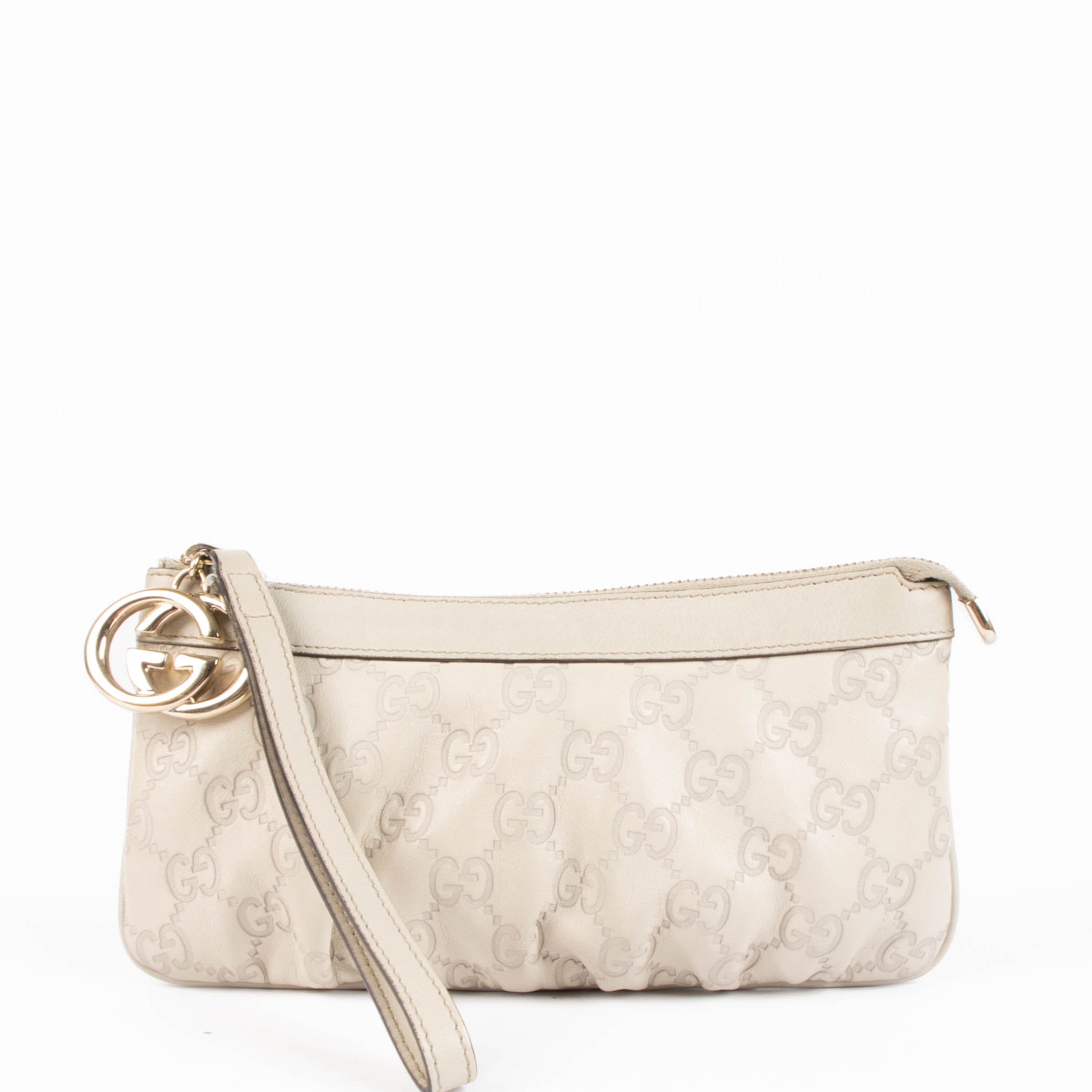 Gucci Nude Guccissima Wristlet Pouch