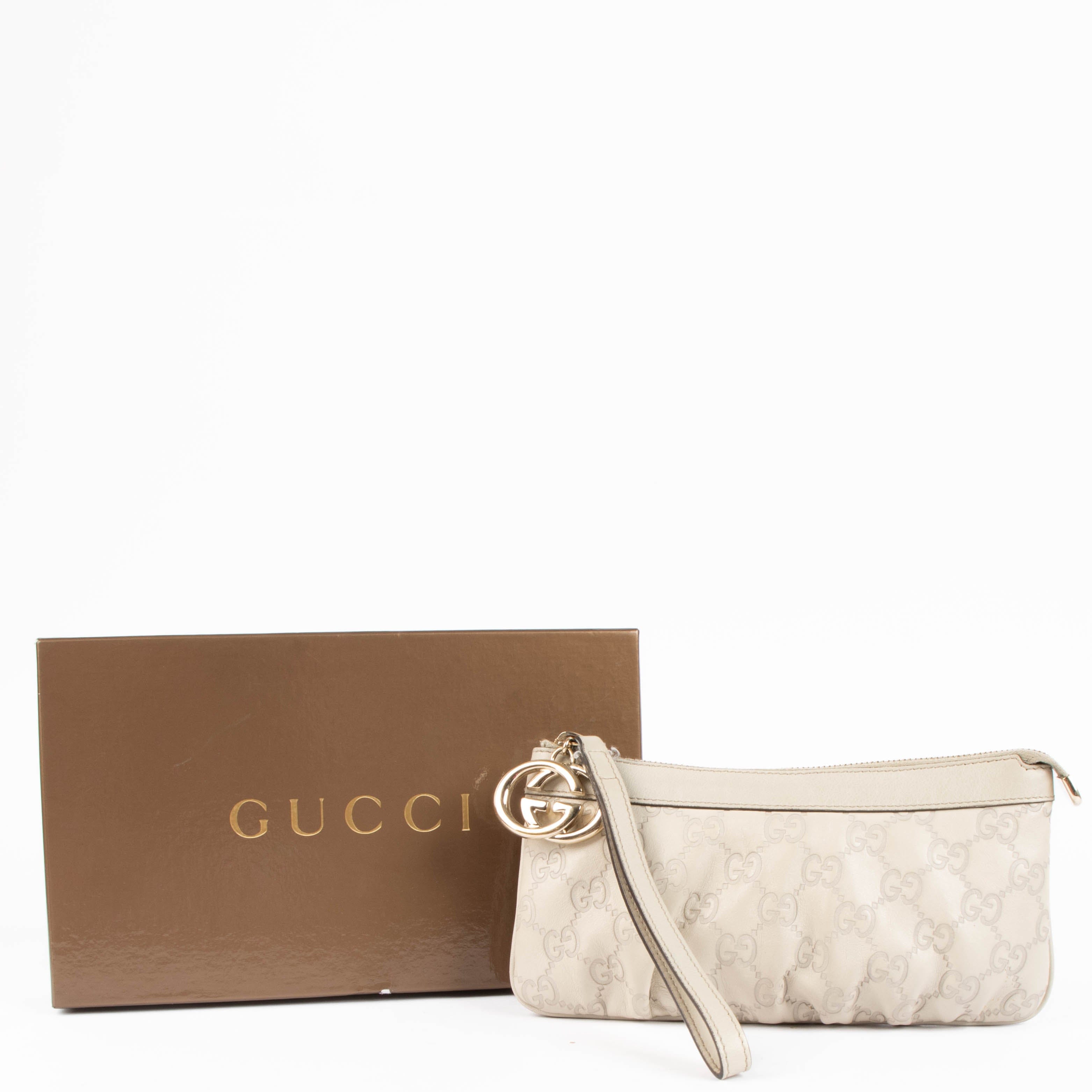 Gucci Nude Guccissima Wristlet Pouch