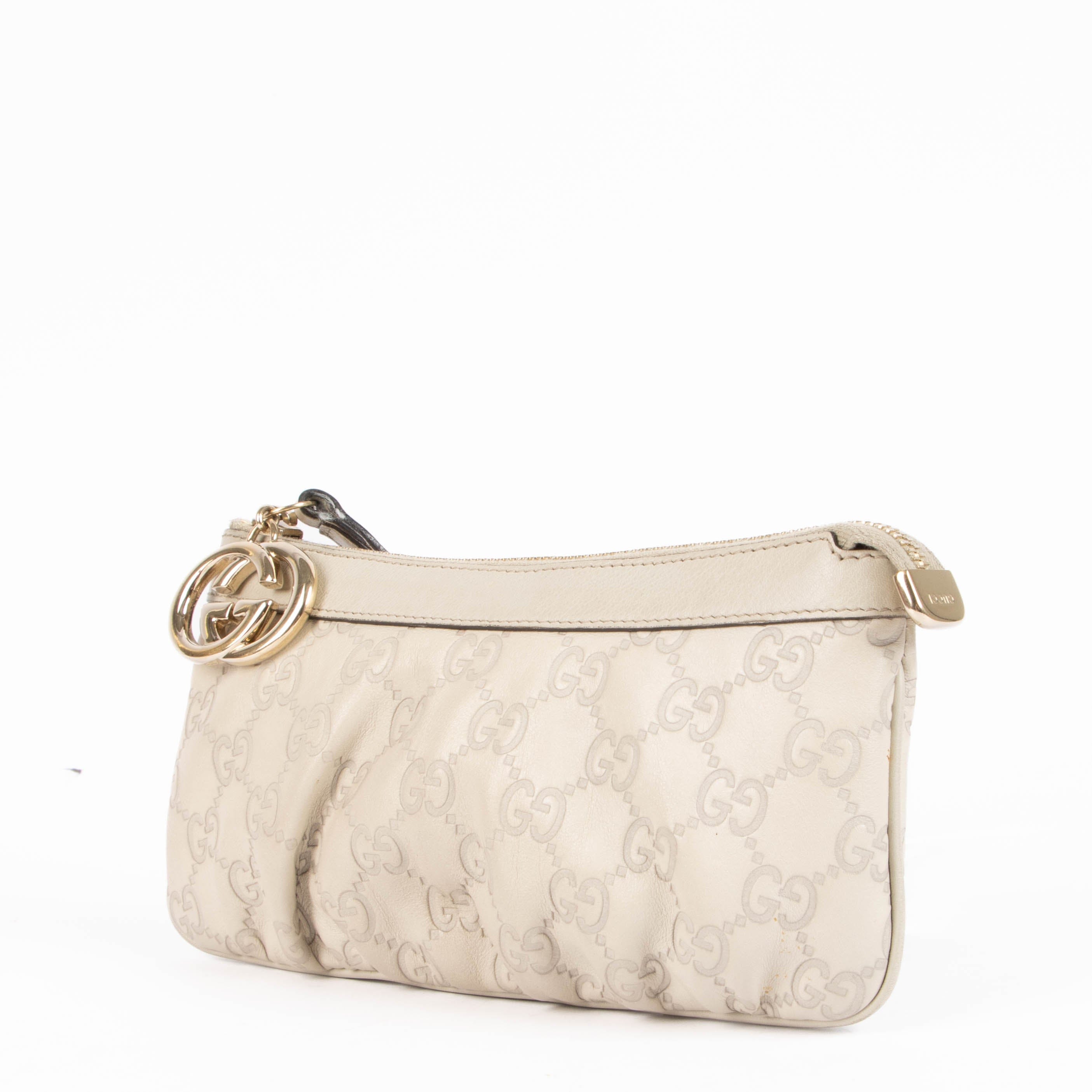 Gucci Nude Guccissima Wristlet Pouch