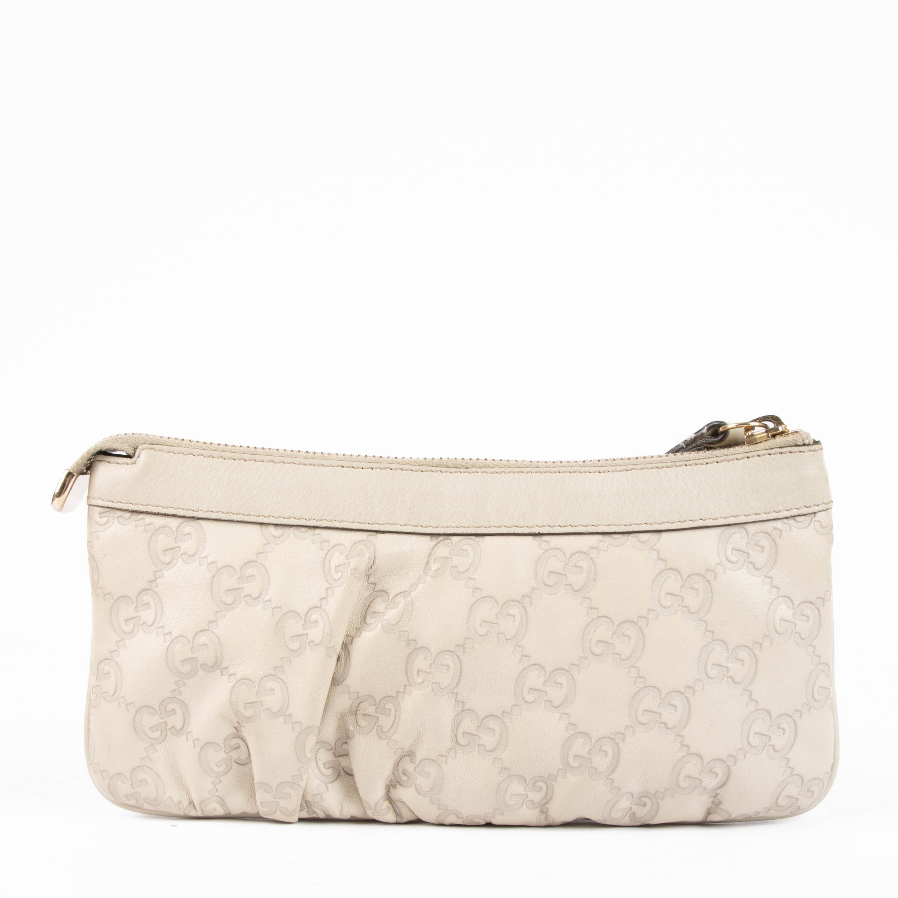 Gucci Nude Guccissima Wristlet Pouch