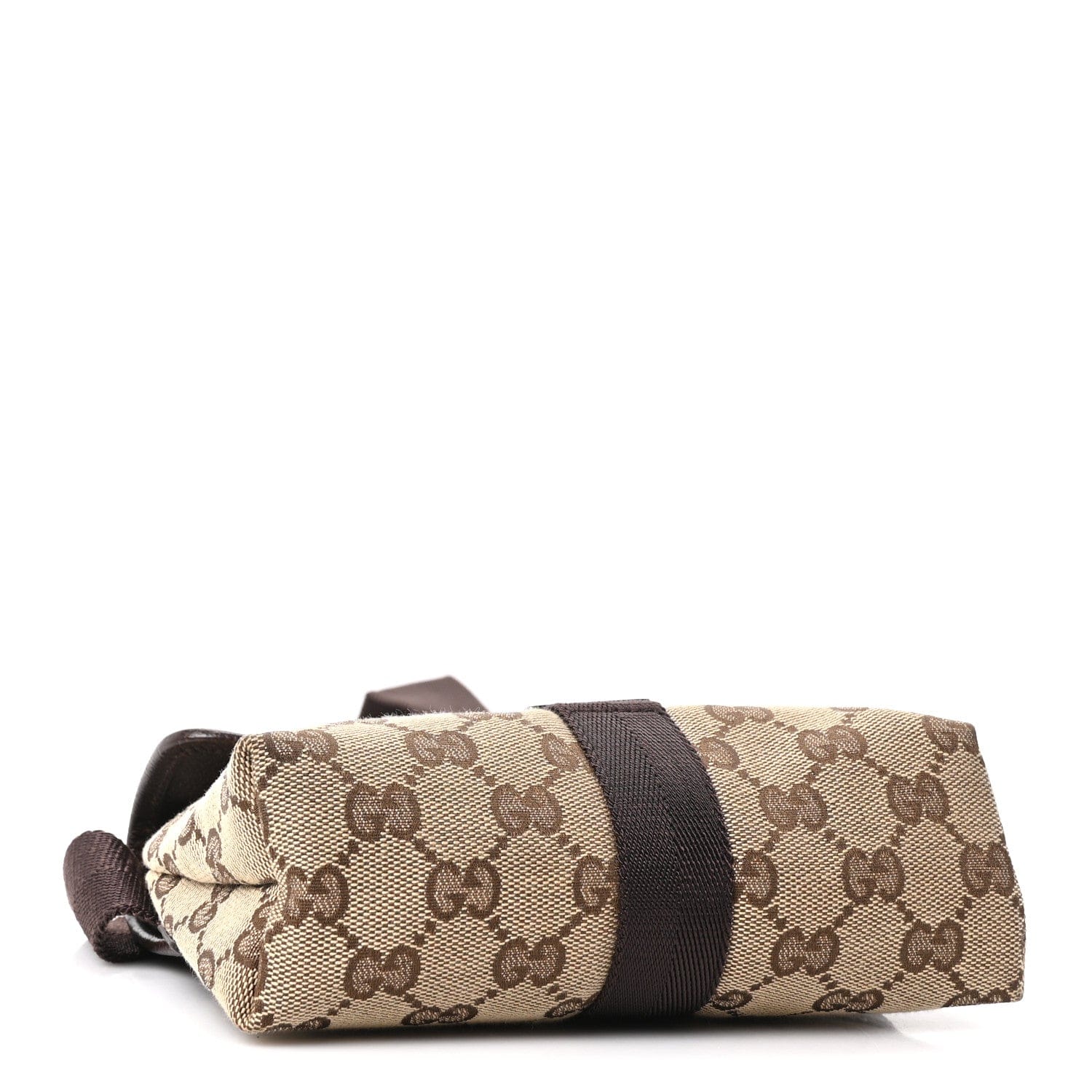 Gucci Monogram Waist Pouch Bag Dark Brown