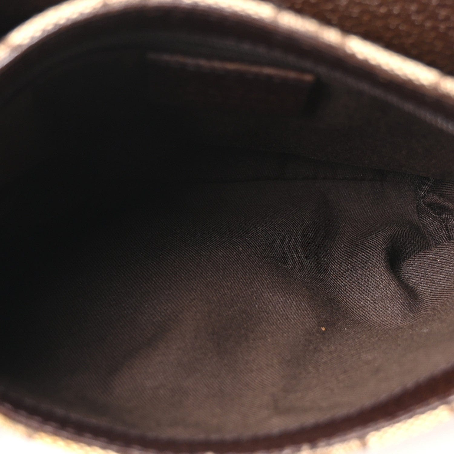 Gucci Monogram Waist Pouch Bag Dark Brown