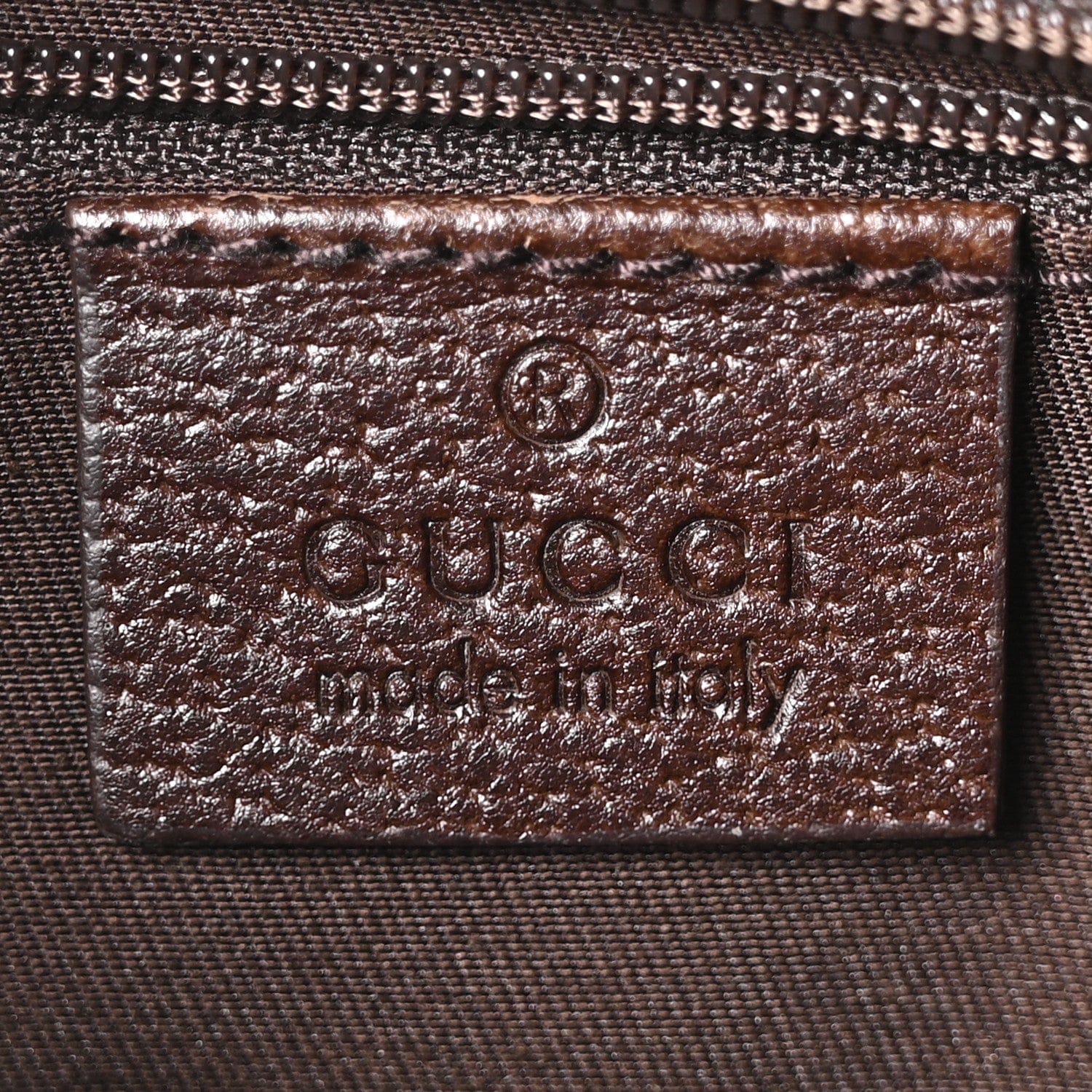 Gucci Monogram Waist Pouch Bag Dark Brown