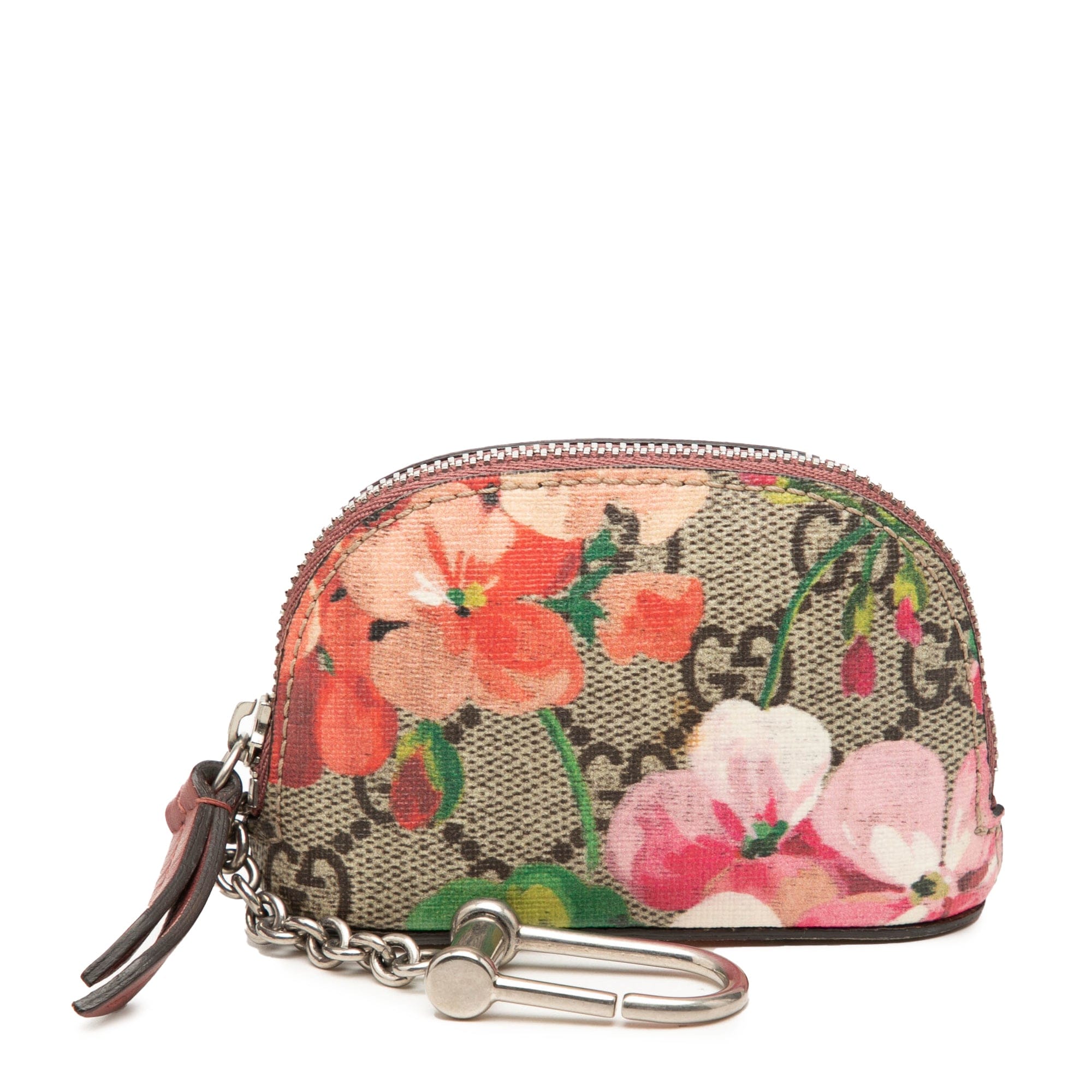 Gucci GG Supreme Blooms Chain Coin Pouch