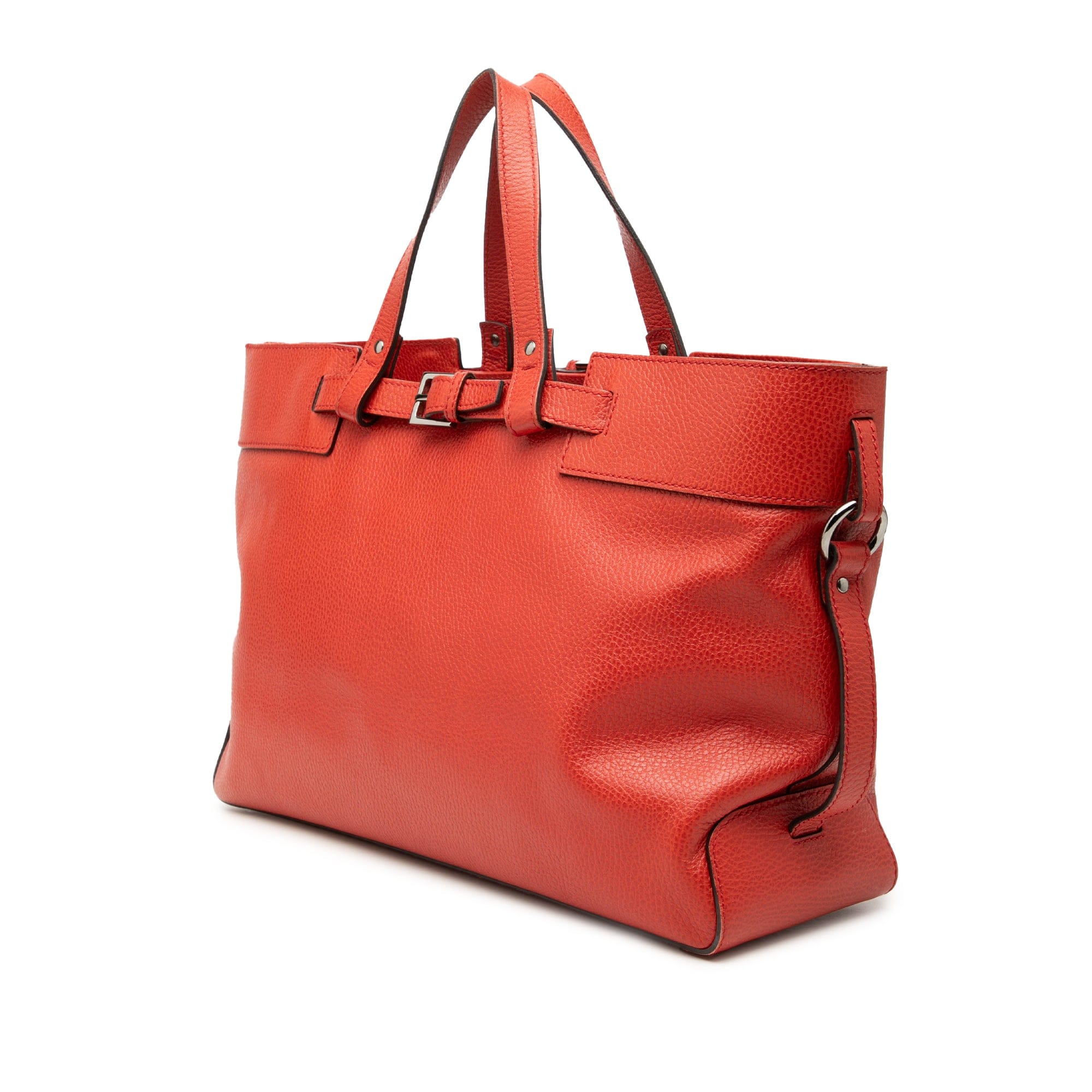 Gucci Calfskin Buckle Satchel