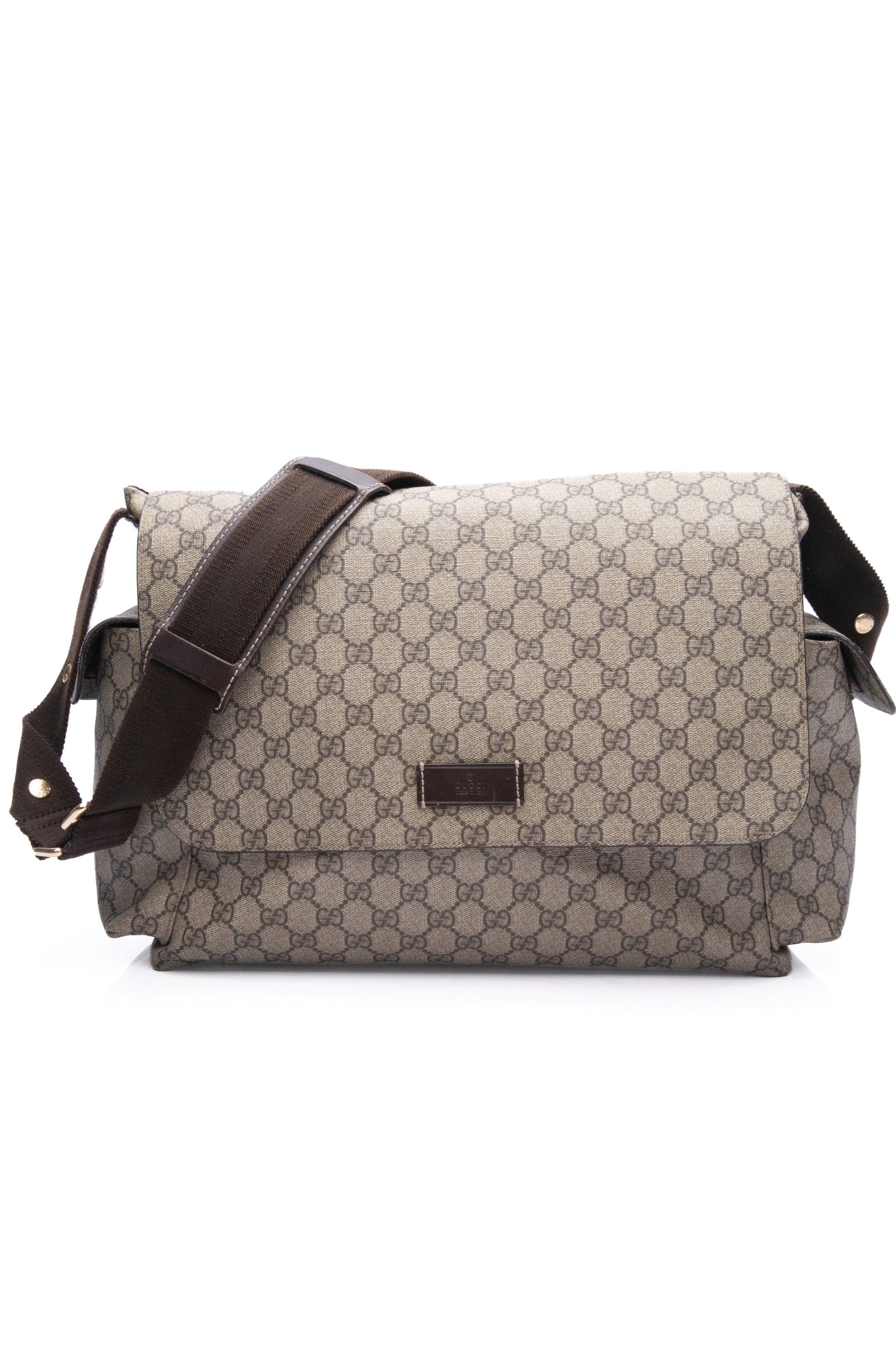 GUCCI GG Supreme Plus Coated Canvas Diaper Bag