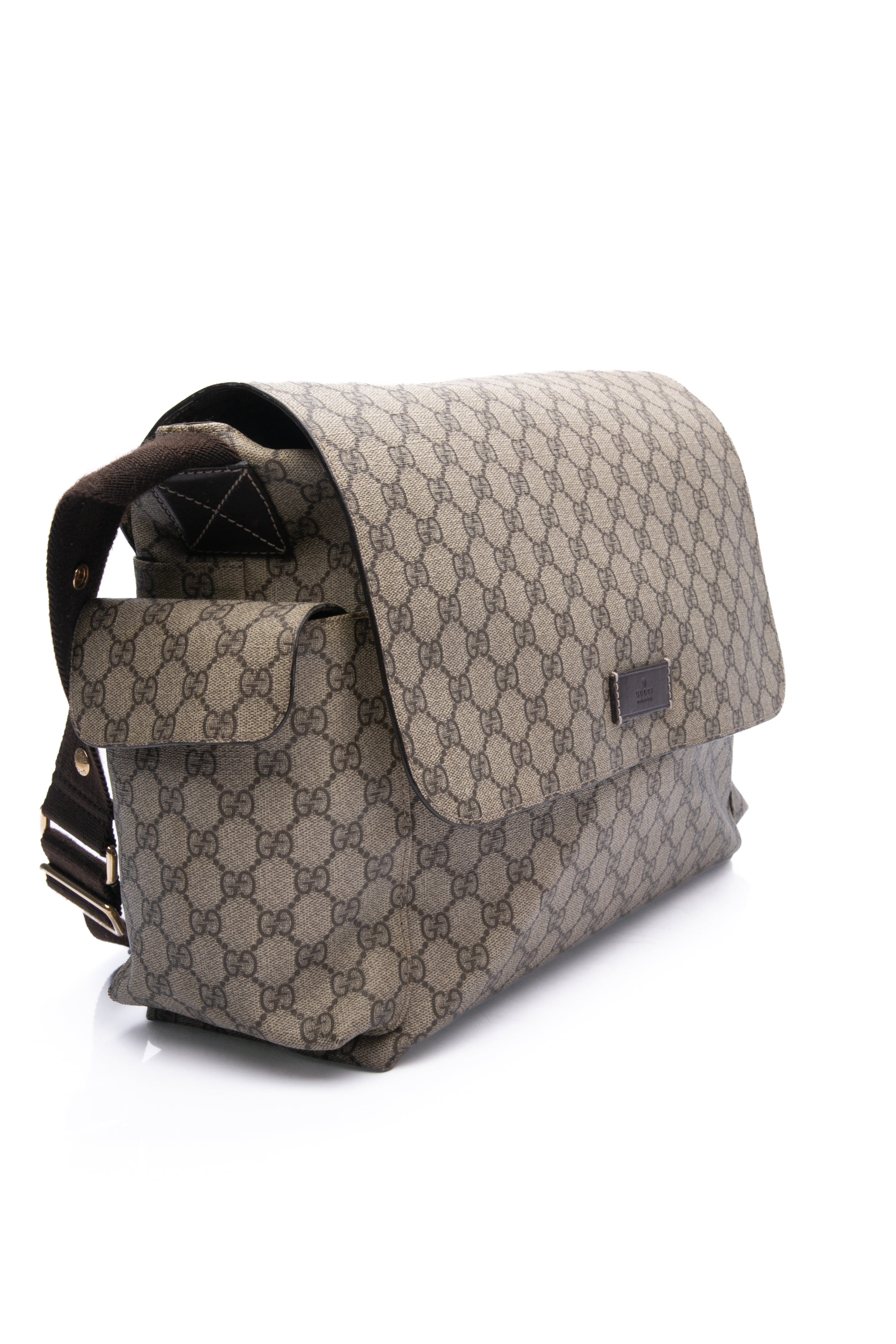 GUCCI GG Supreme Plus Coated Canvas Diaper Bag