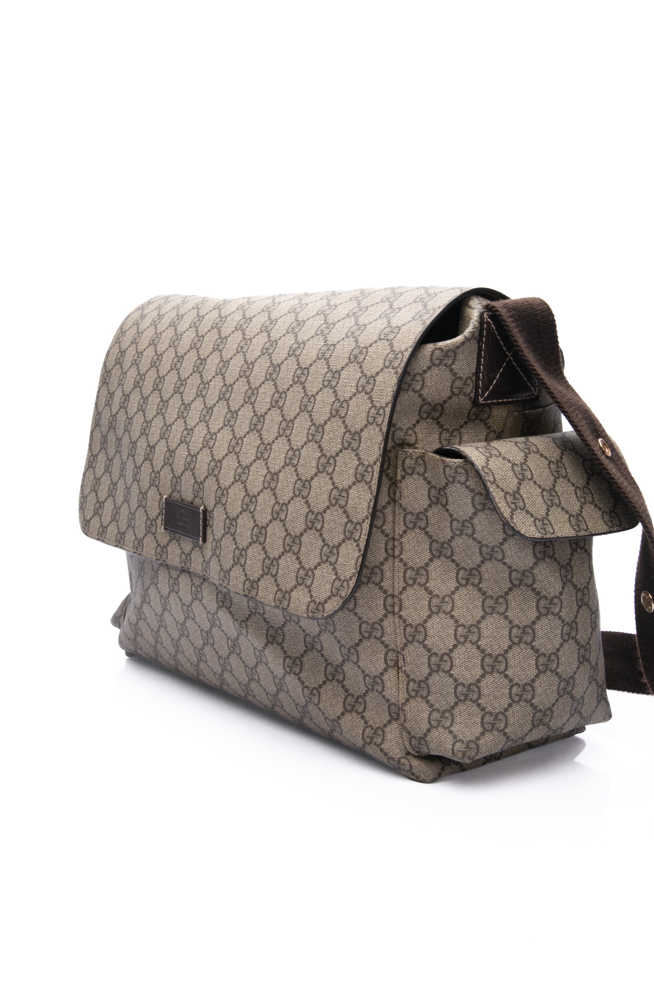 GUCCI GG Supreme Plus Coated Canvas Diaper Bag