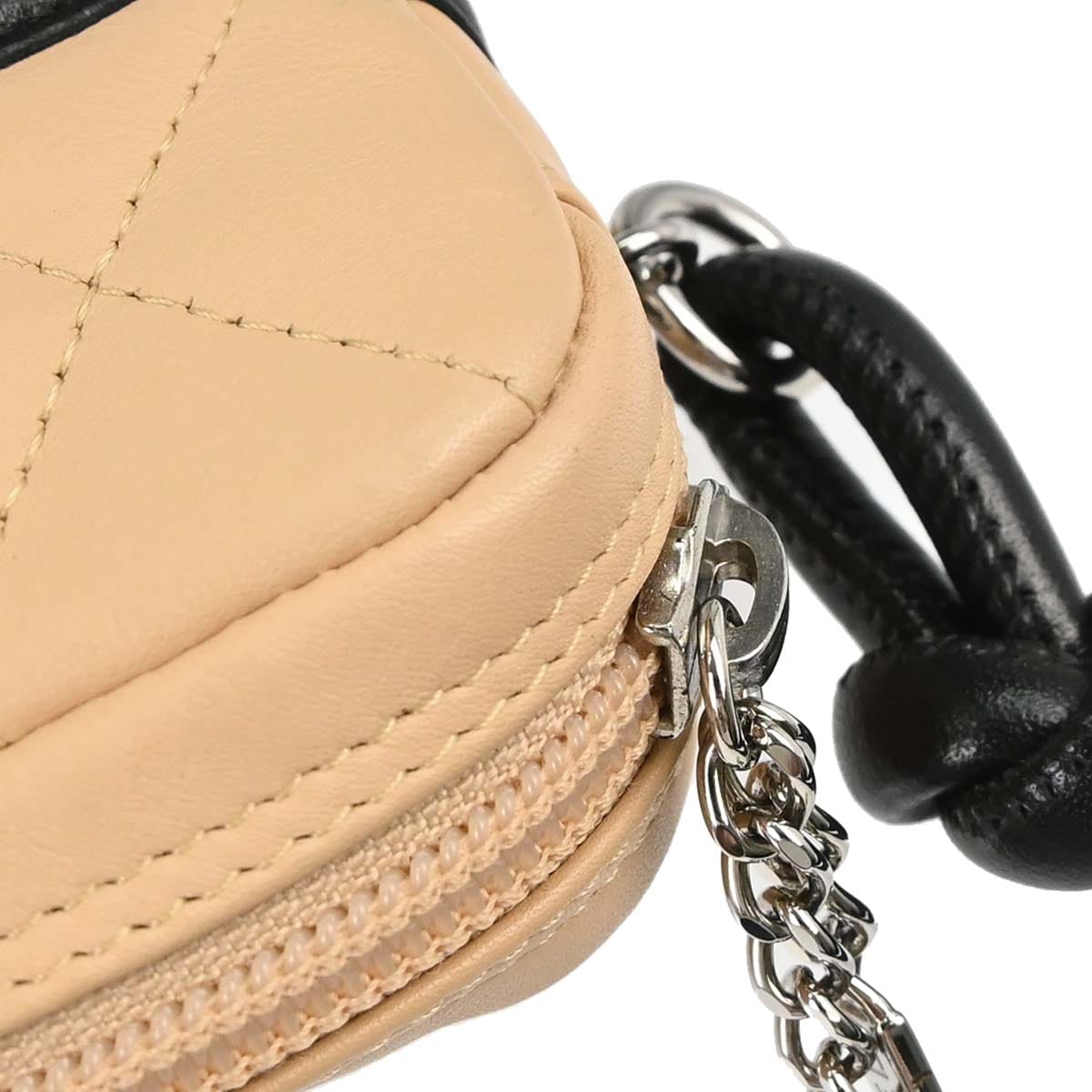 Chanel 2005 - 2006 Beige Black Calfskin Cambon Ligne Handbag
