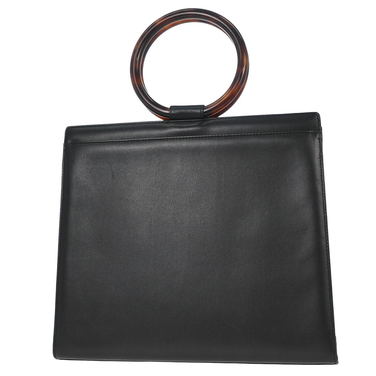 Chanel 1997 - 1999 Black Calfskin Tortoiseshell Handbag