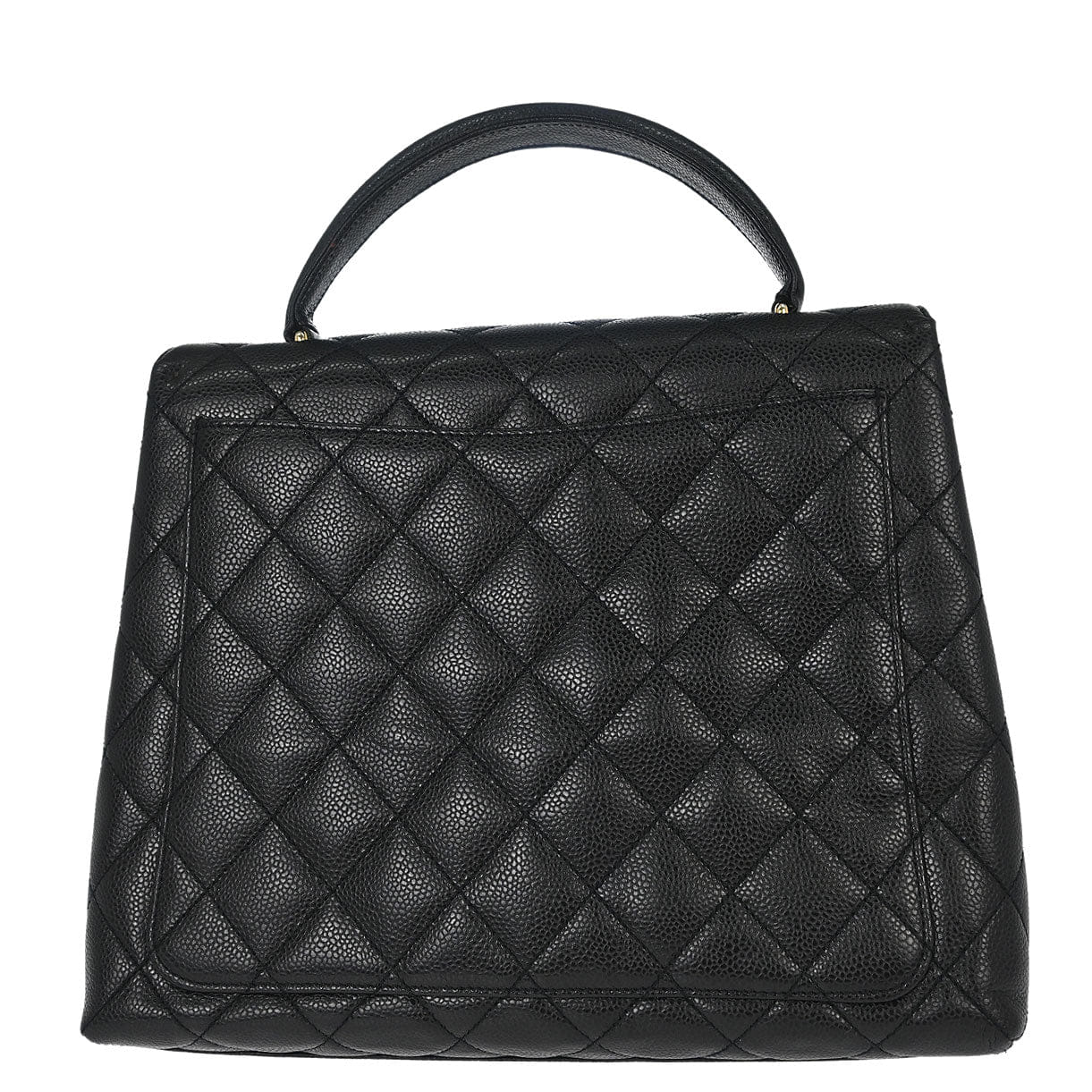 Chanel 2000 - 2002 Black Caviar Skin Kelly Handbag