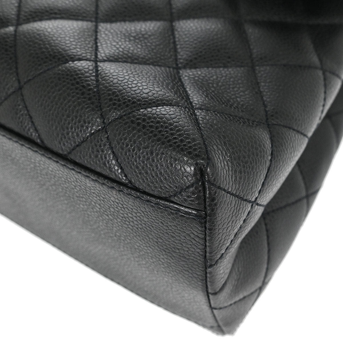Chanel 2000 - 2002 Black Caviar Skin Kelly Handbag