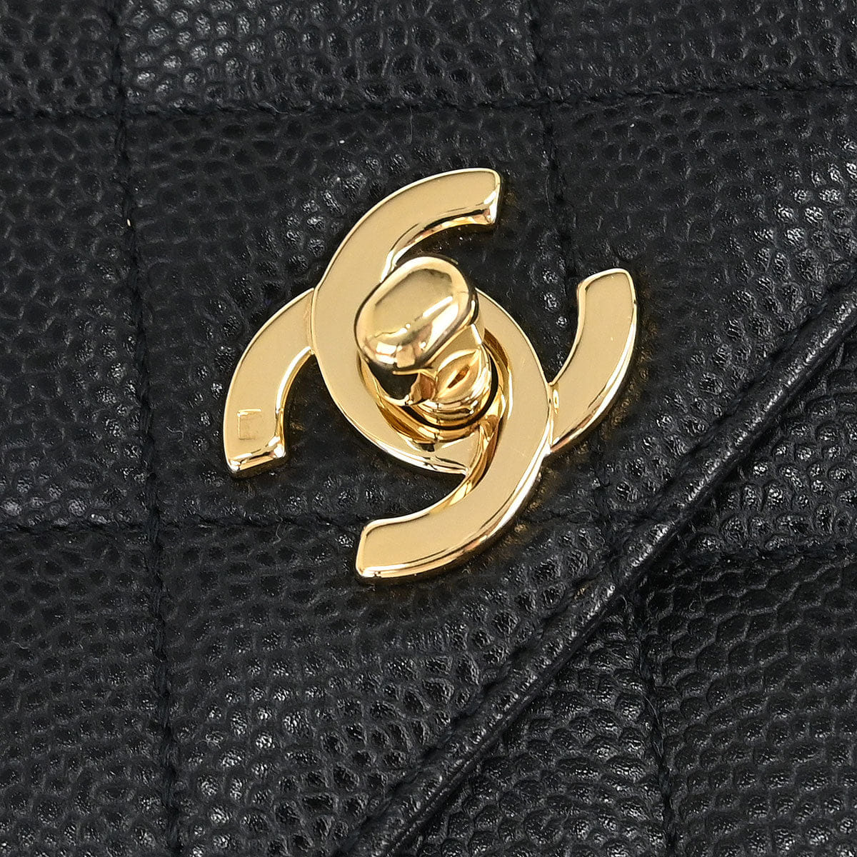 Chanel 2000 - 2002 Black Caviar Skin Kelly Handbag