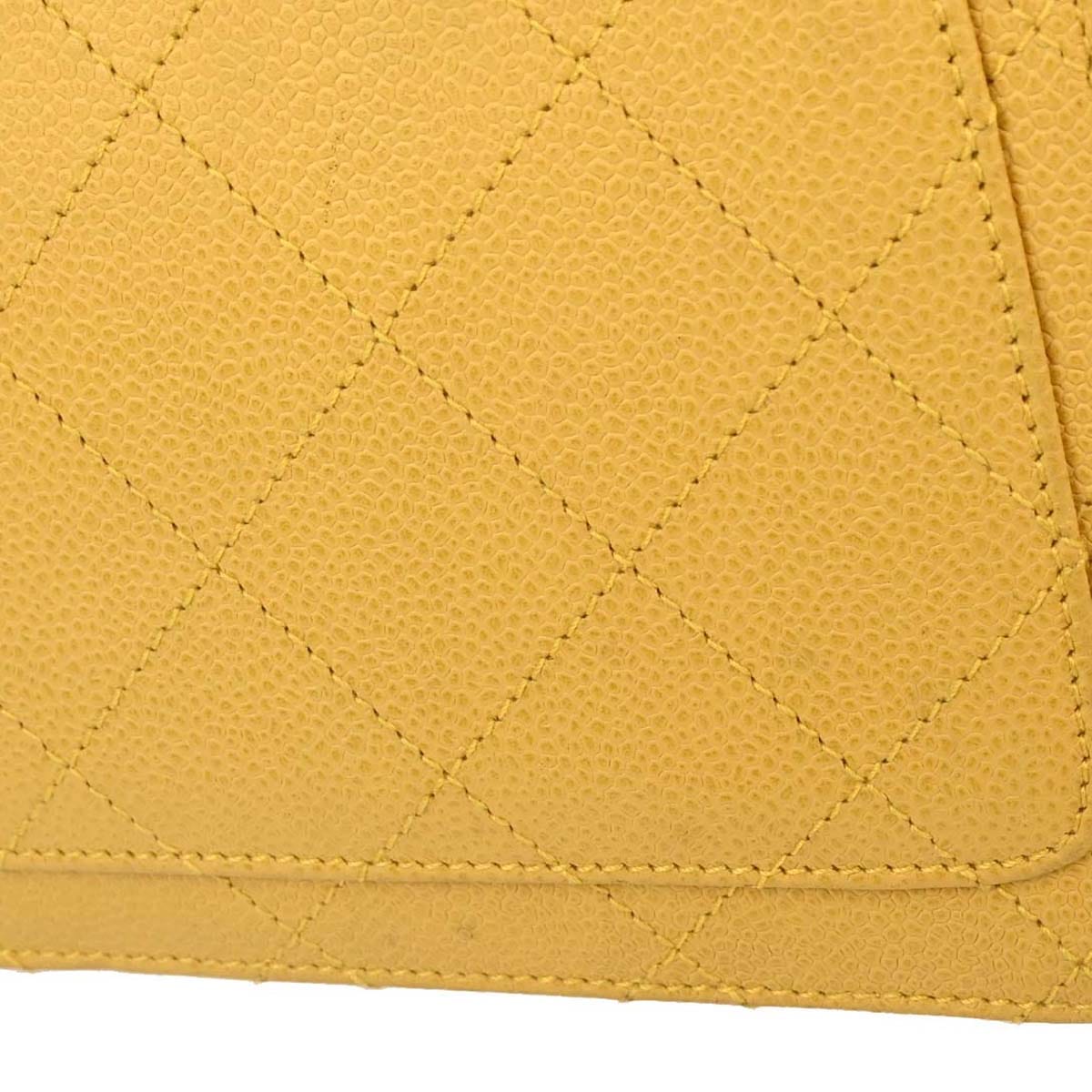 Chanel 1997 - 1999 Yellow Caviar Skin Handbag