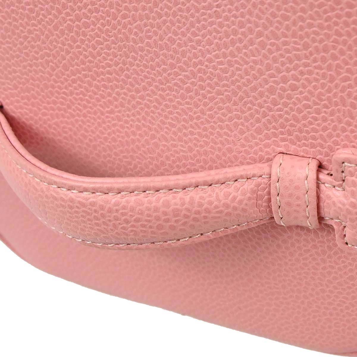 Chanel 2003 - 2004 Pink Caviar Skin Timeless Vanity Handbag