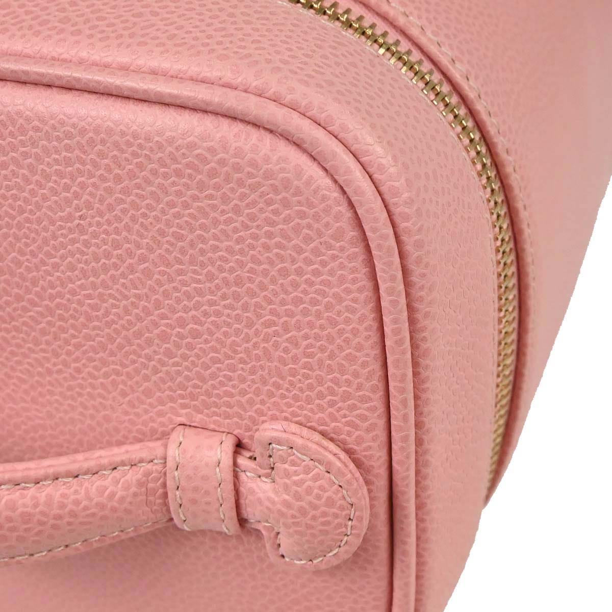 Chanel 2003 - 2004 Pink Caviar Skin Timeless Vanity Handbag
