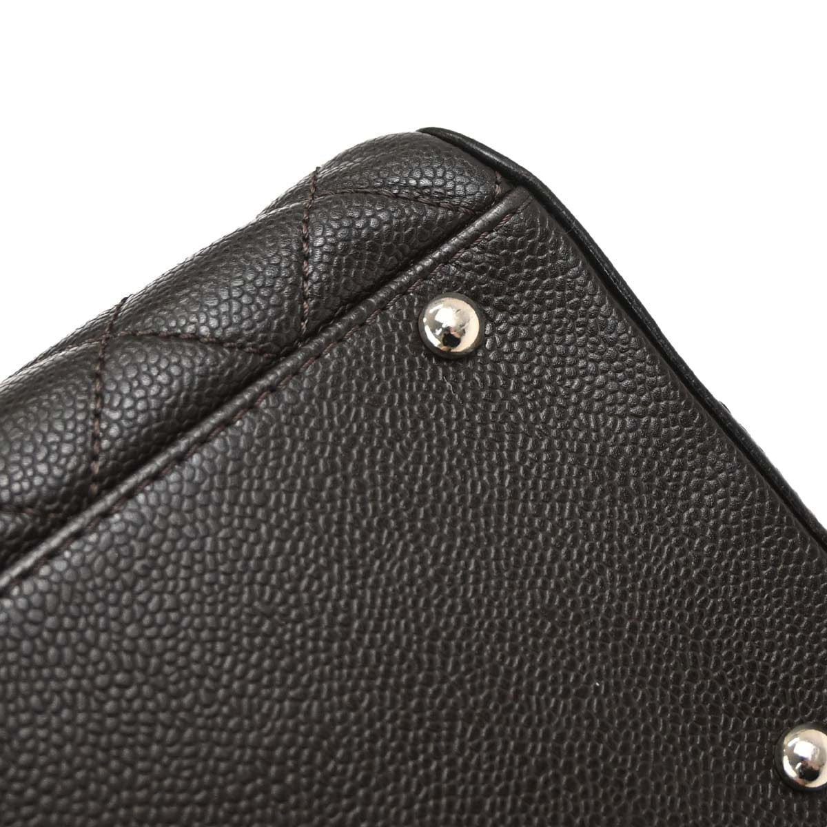 Chanel 2000 - 2002 Brown Caviar Skin Bowling Bag Handbag