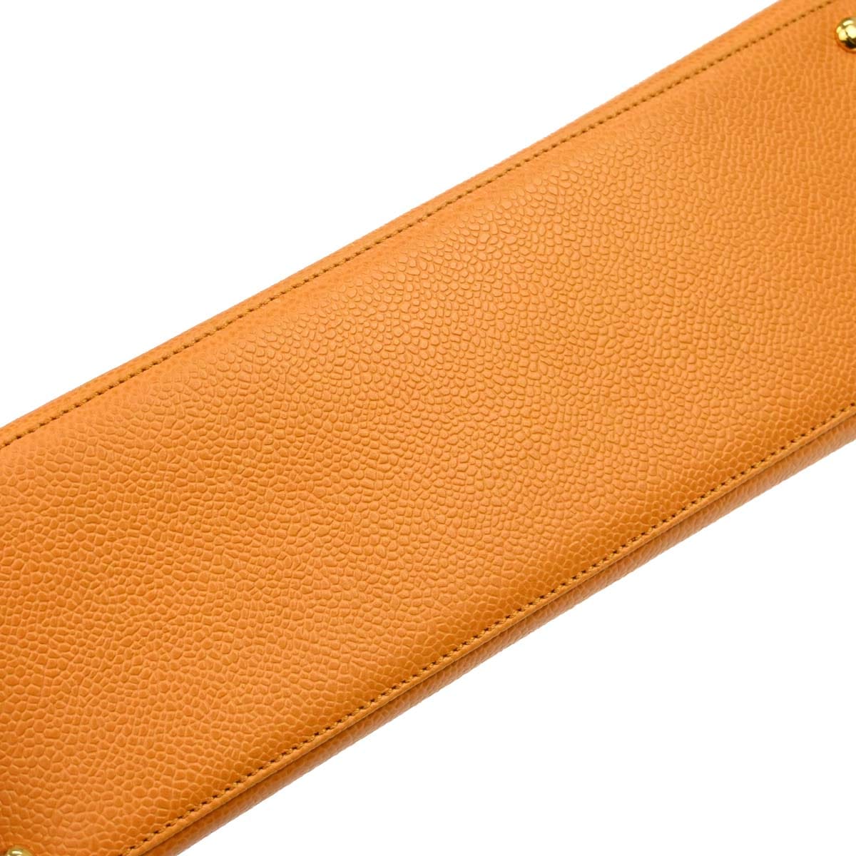 Chanel 1997 - 1999 Orange Caviar Skin Handbag