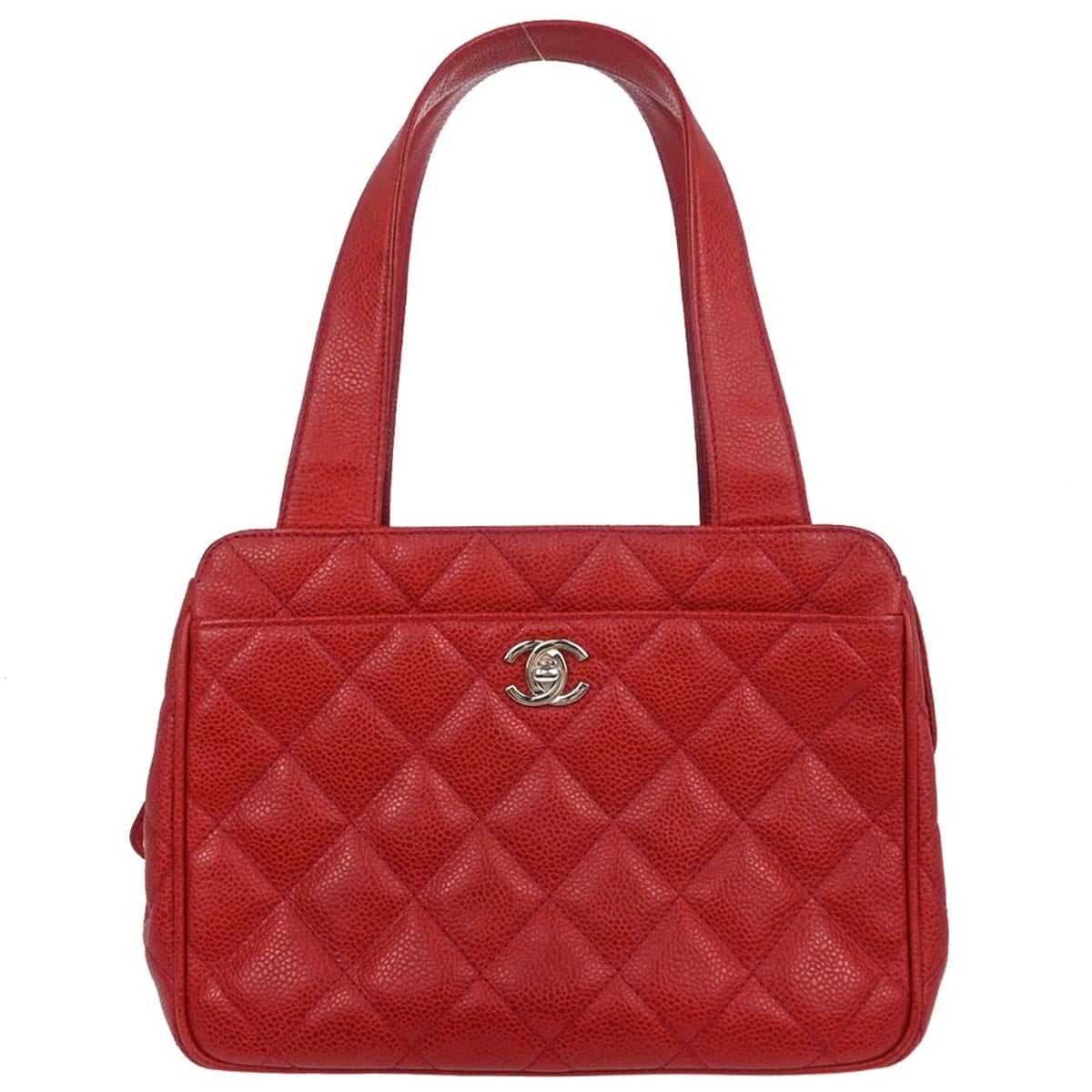 Chanel 1996 - 1997 Red Caviar Skin Handbag