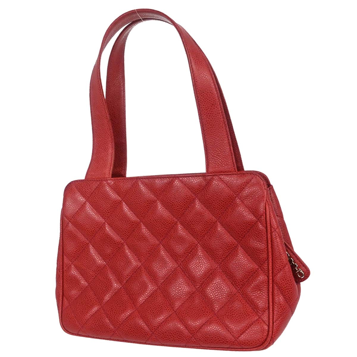 Chanel 1996 - 1997 Red Caviar Skin Handbag