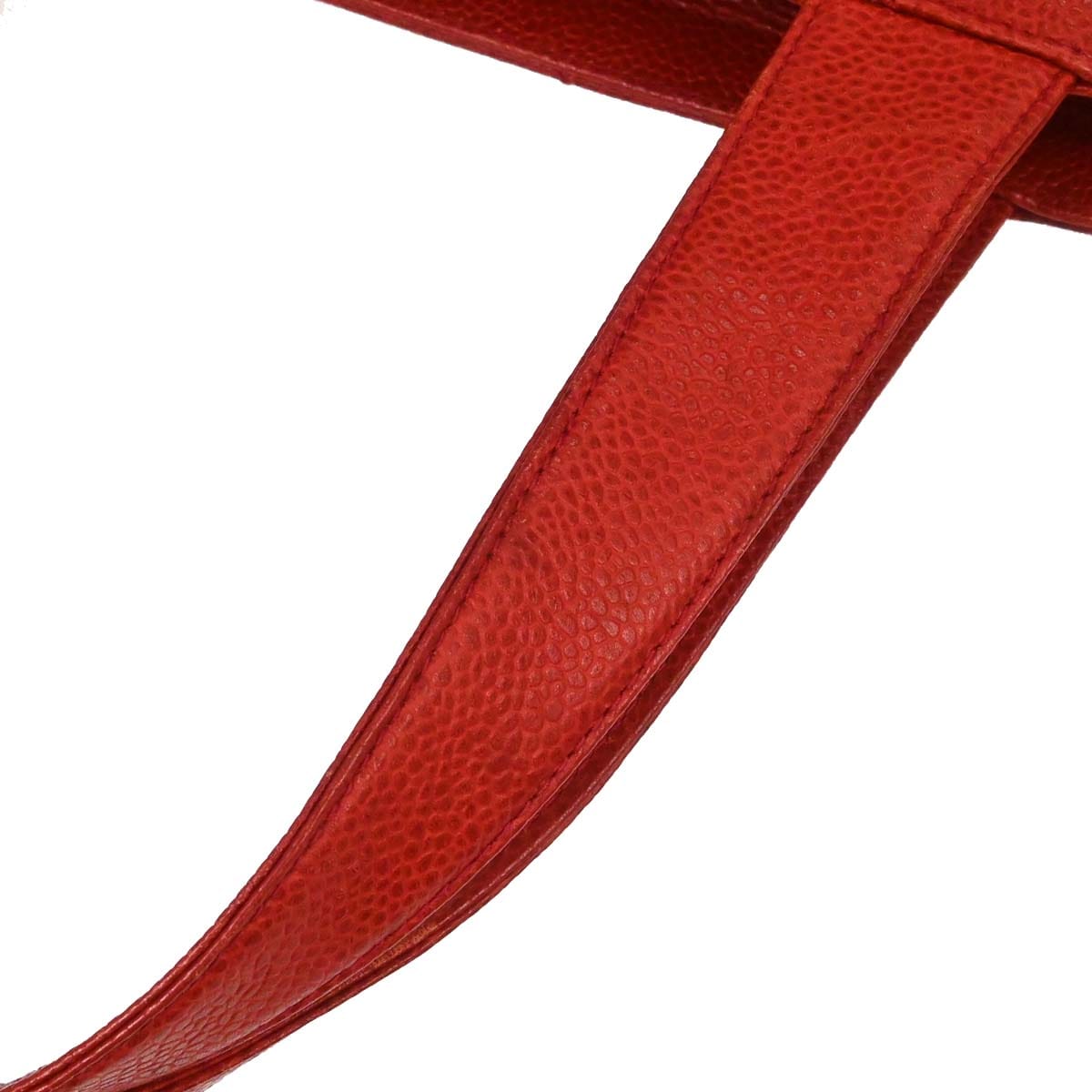 Chanel 1996 - 1997 Red Caviar Skin Handbag