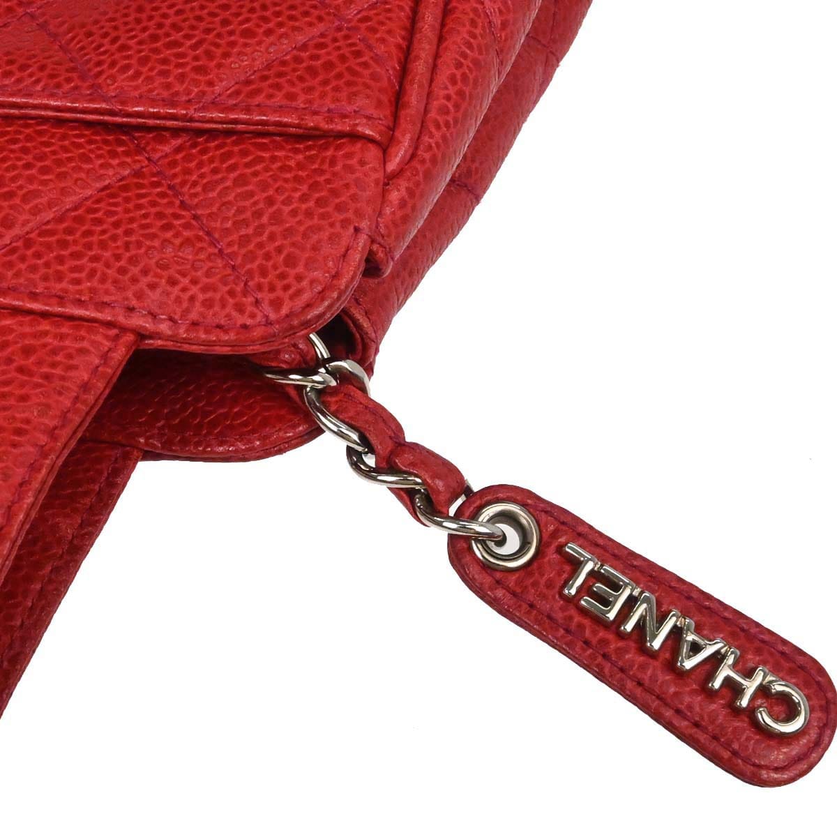 Chanel 1996 - 1997 Red Caviar Skin Handbag