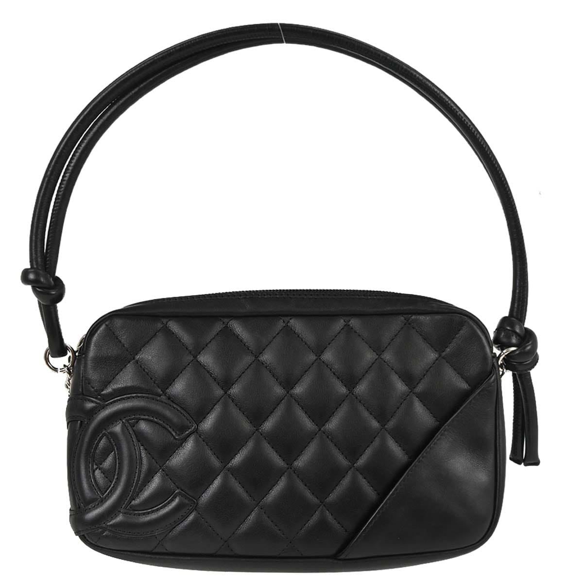 Chanel 2003 - 2004 Black Calfskin Cambon Ligne Handbag
