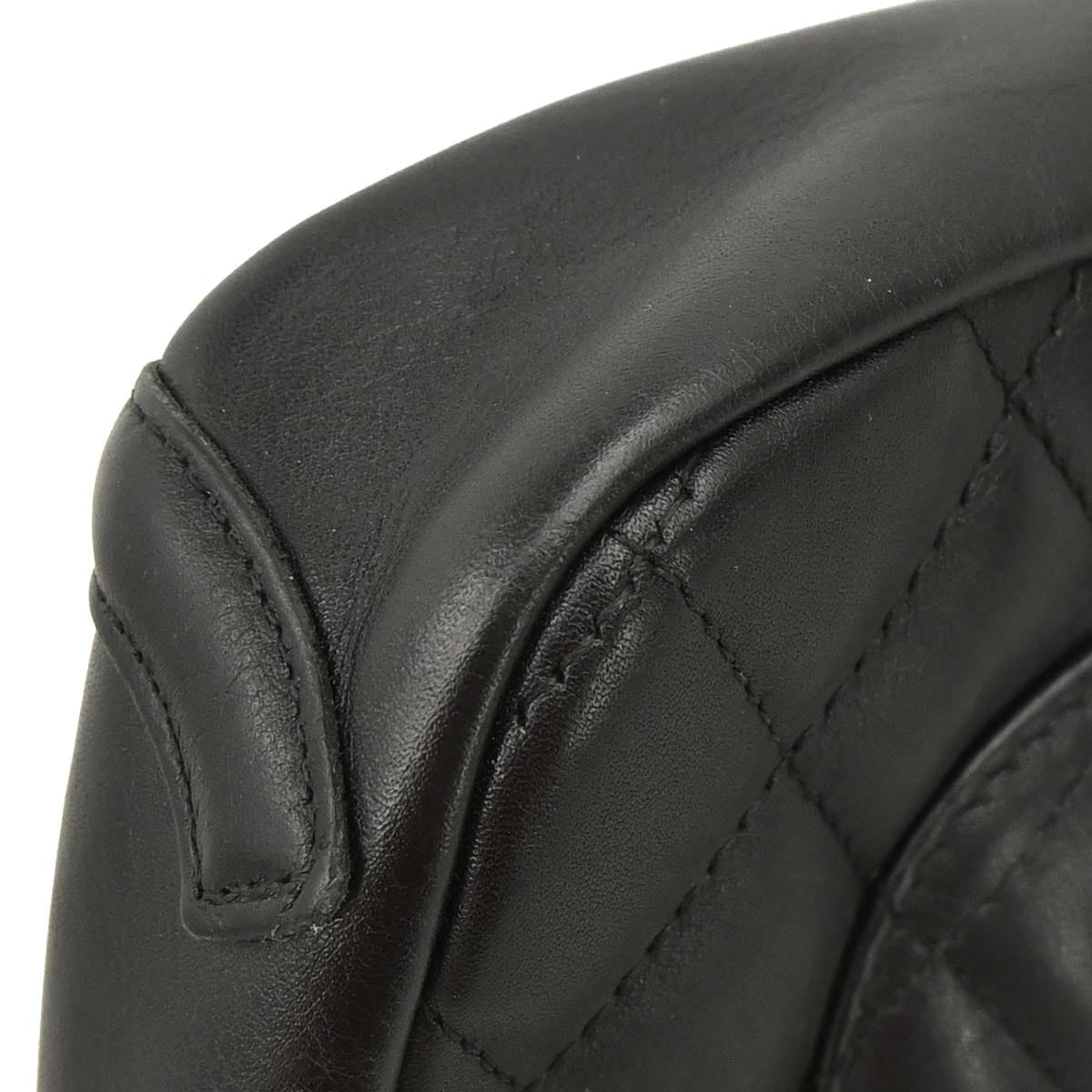 Chanel 2003 - 2004 Black Calfskin Cambon Ligne Handbag