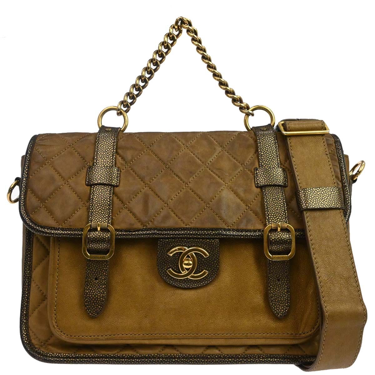 Chanel 2012 - 2013 Brown Calfskin Paris - Bombay Back to School Messenger 2way Shoulder Handbag